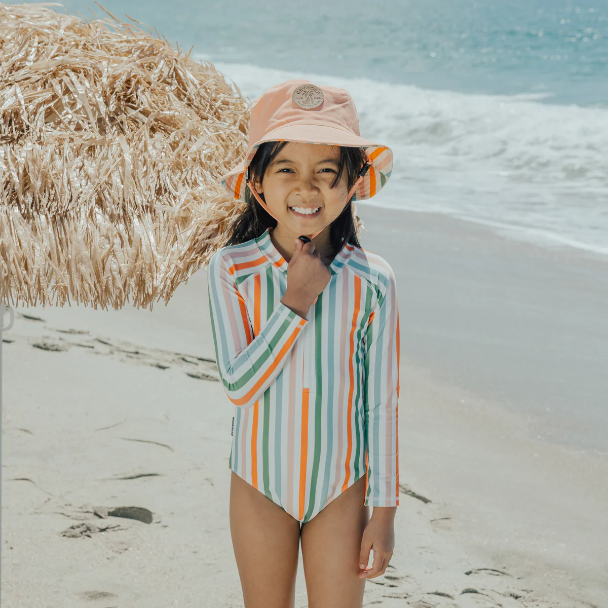 Long Sleeve Swimsuit - Summer Stripe - Image 2