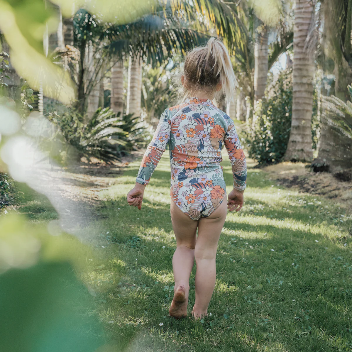 Crywolf Long Sleeve Swimsuit - Tropical Floral - Image 3