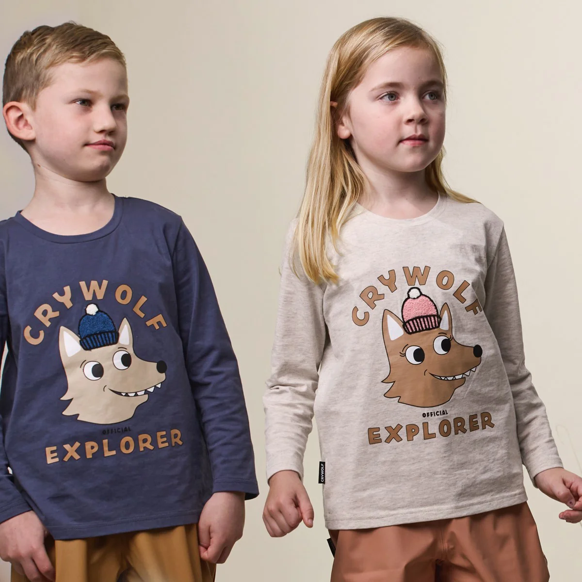 Crywolf Long Sleeve T-Shirt - Oatmeal Explorer - Image 3