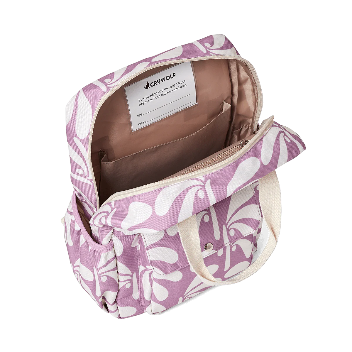 Crywolf Mini Backpack - Lilac Palms - Image 2