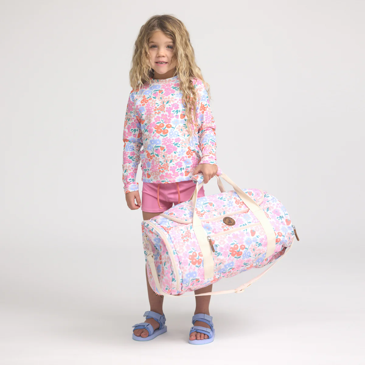 Packable Duffel Bag - Berry Garden - Image 2