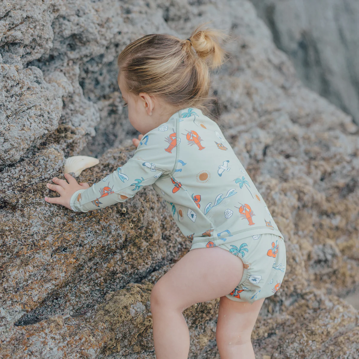 Reusable Swim Nappy - Lucky Days Sage - Image 4