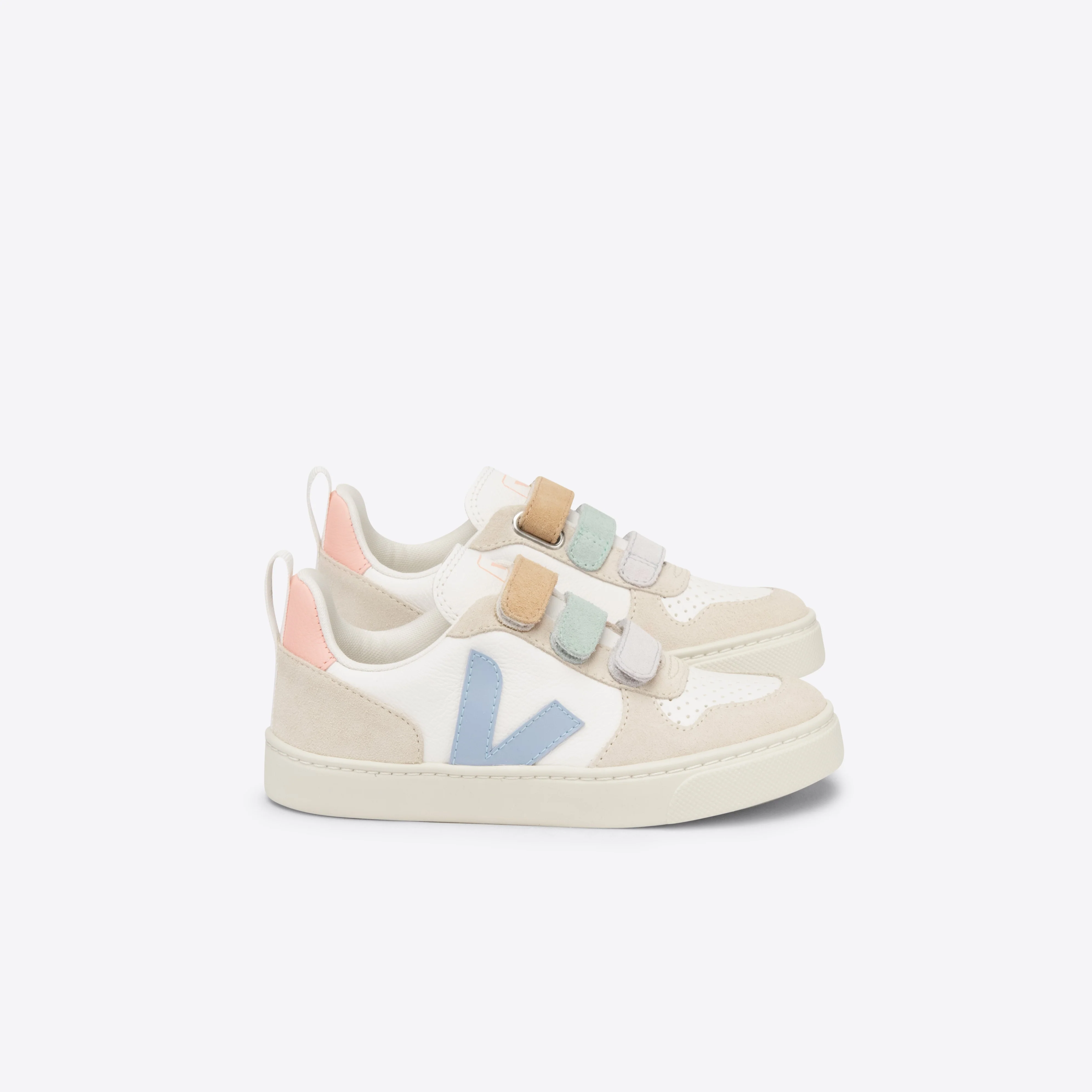 V-10 Velcro Leather - Extra White/Steel