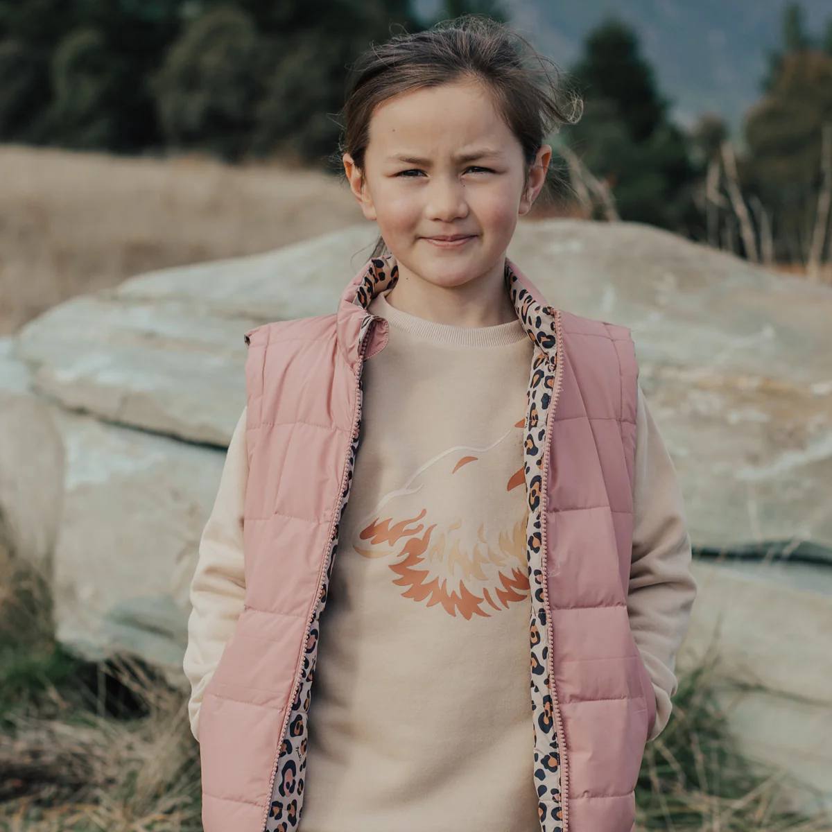 Crywolf Reversible Vest - Rose Leopard - Image 13
