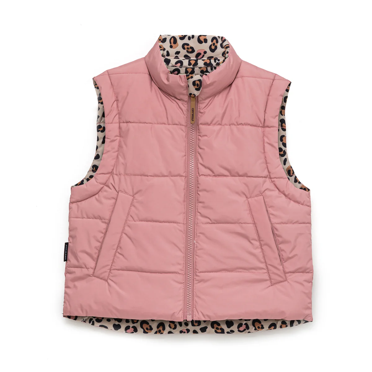 Crywolf Reversible Vest - Rose Leopard - Image 2