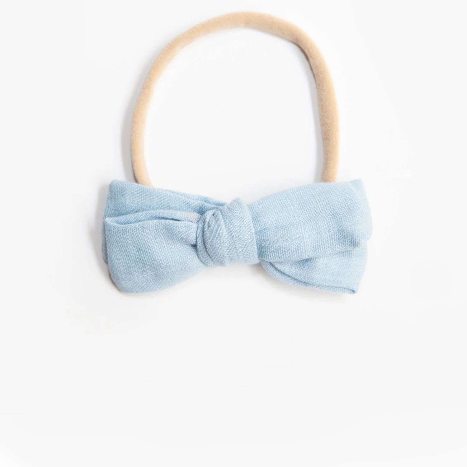 Dorothy Linen Bow Headband - Dusty Blue - Image 2