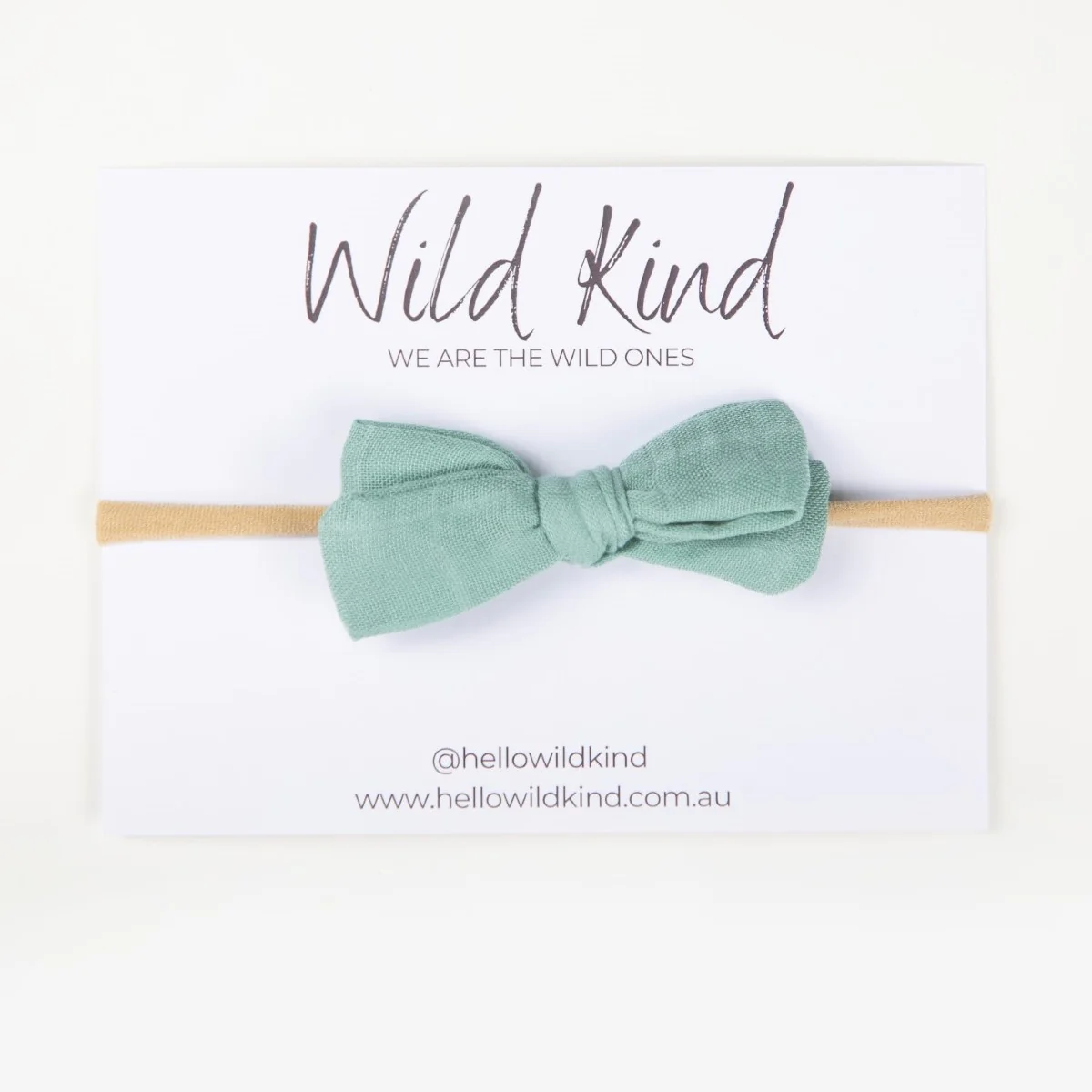 Dorothy Linen Bow Headband - Ocean Mist