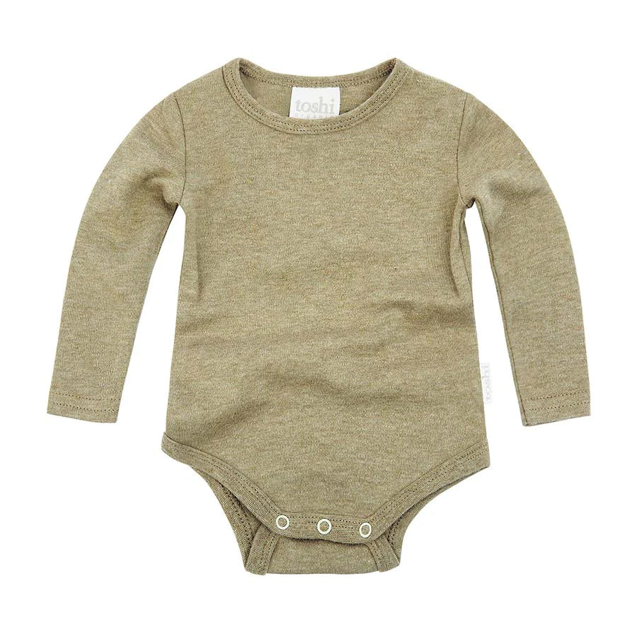 Toshi Organic Long Sleeve Bodysuit - Dreamtime / Olive