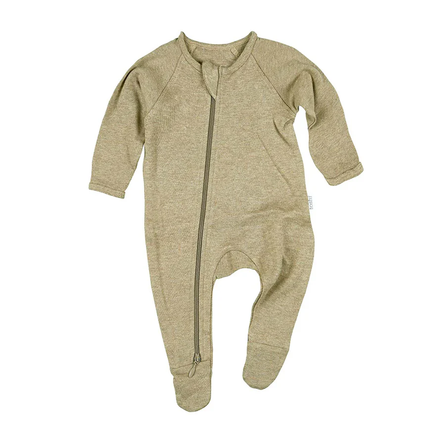 Toshi Organic Long Sleeve Onesie - Dreamtime / Olive