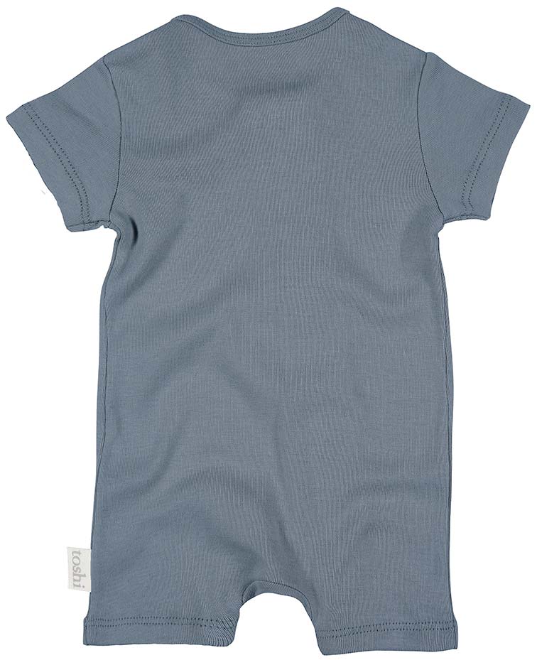 Toshi Dreamtime Organic Short Sleeve Onesie - Moonlight - Image 3