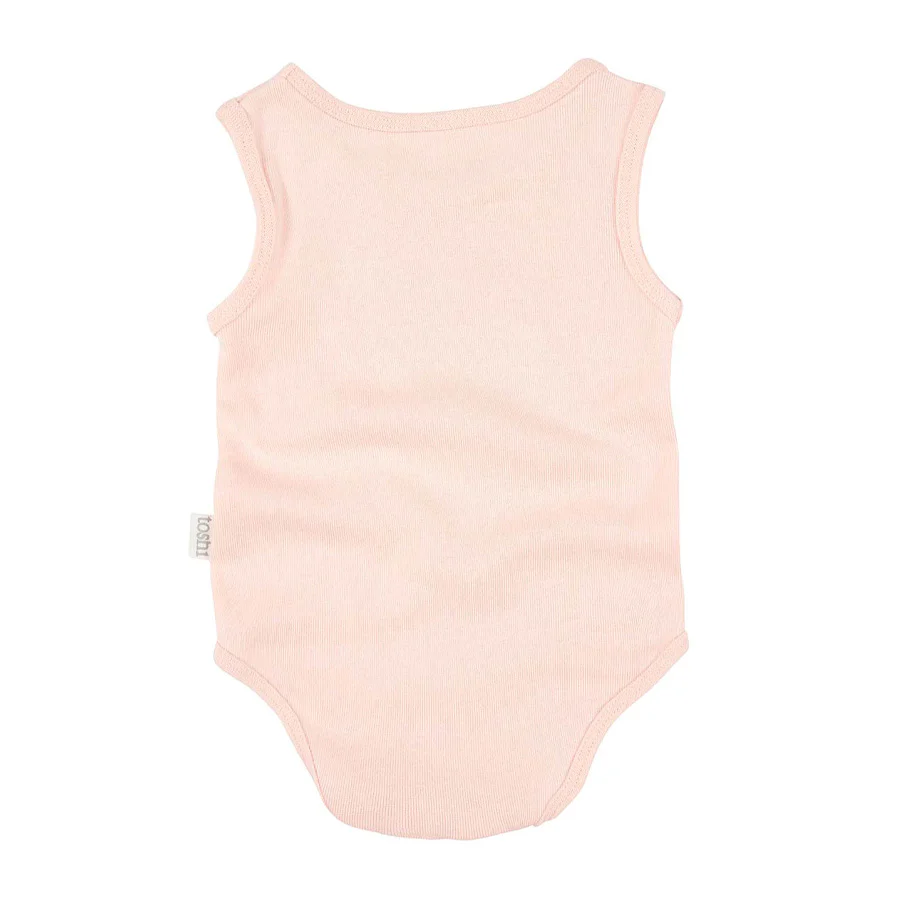 Toshi Organic Onesie Singlet - Blush - Image 2