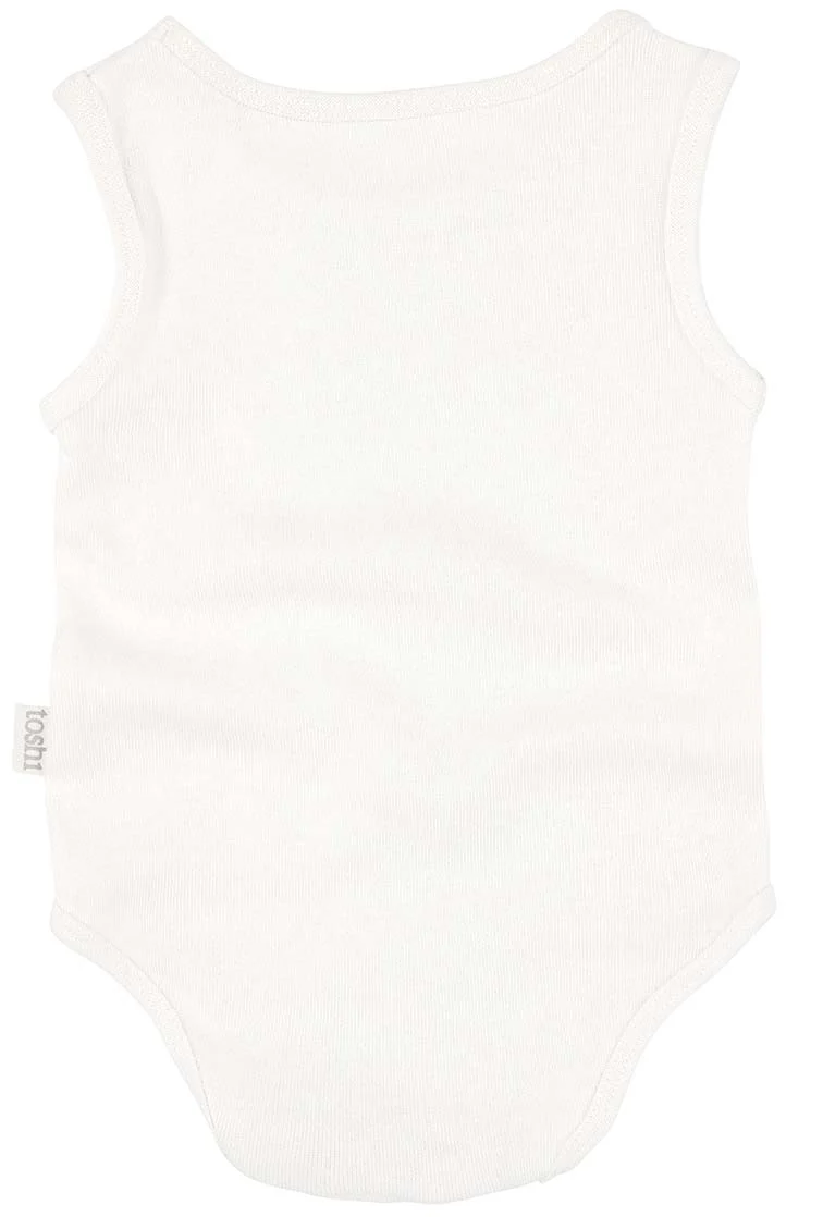 Toshi Organic Onesie Singlet - Cream - Image 3