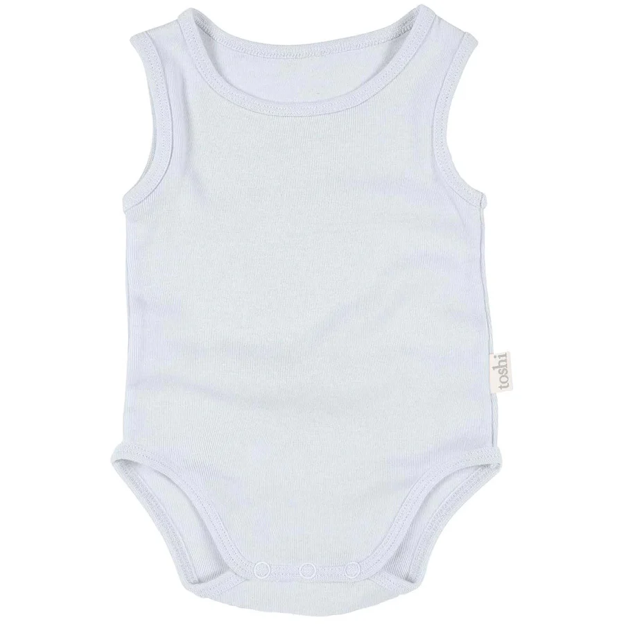 Toshi Organic Onesie Singlet - Sky