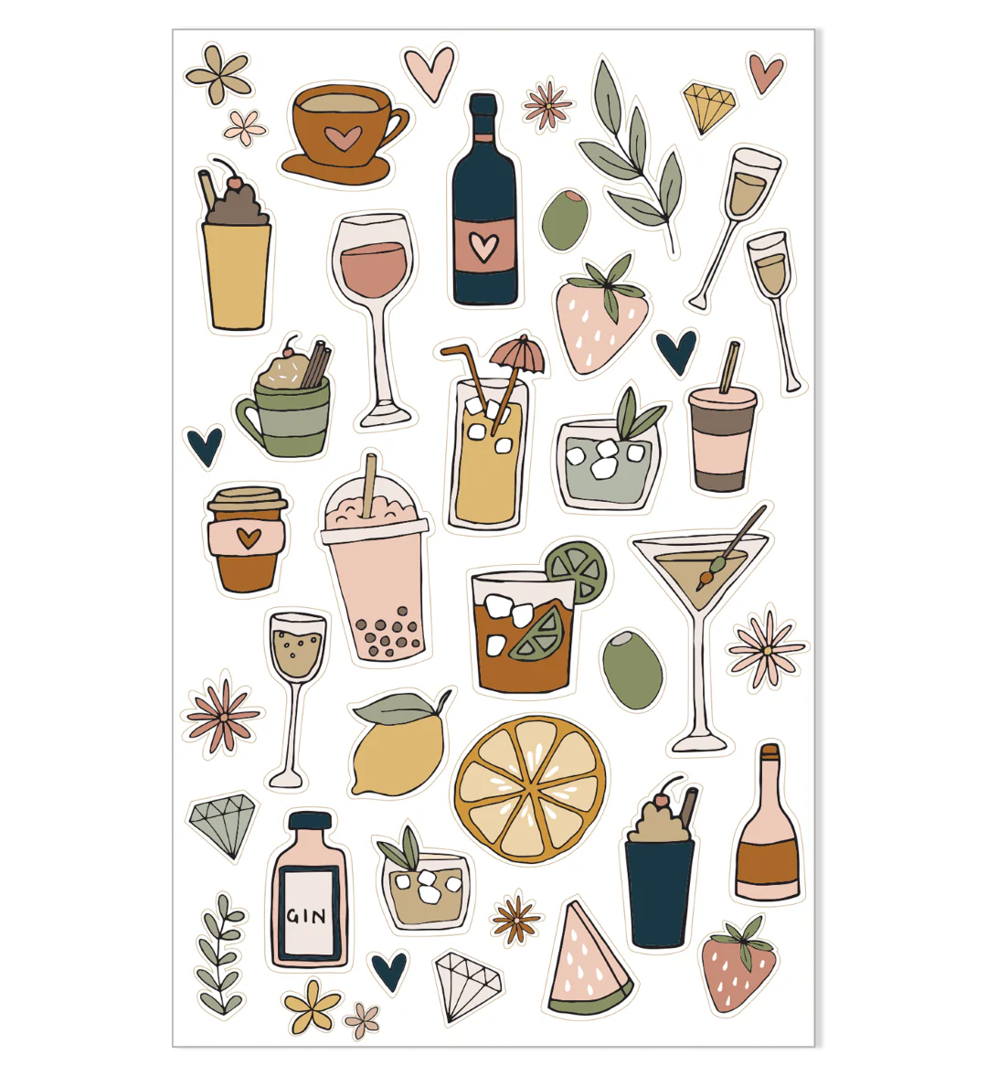 Illustrated Stickers Set | Lifestyle | 4 Sheets - Image 5