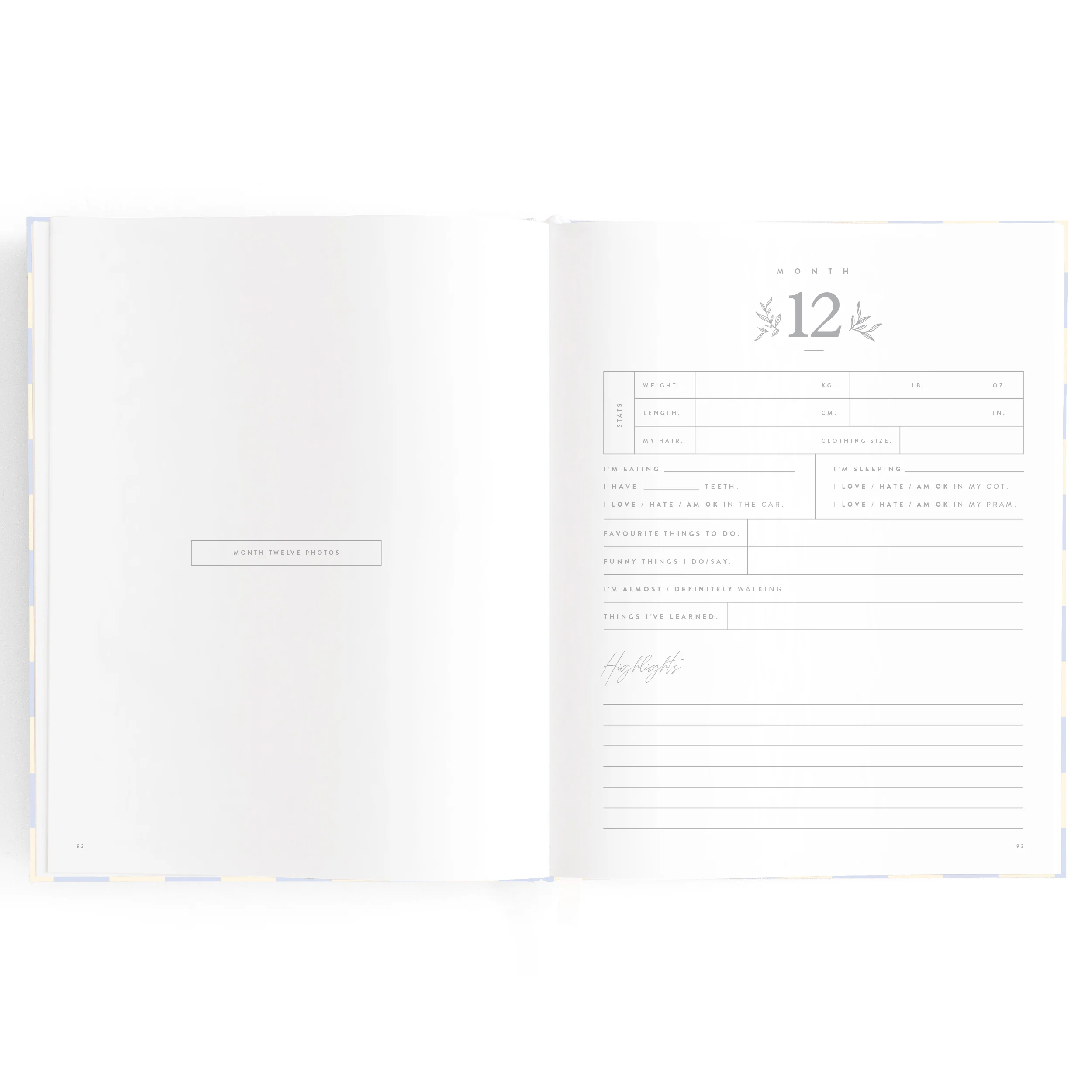 Baby Book - Blue Check (Boxed) - Image 22