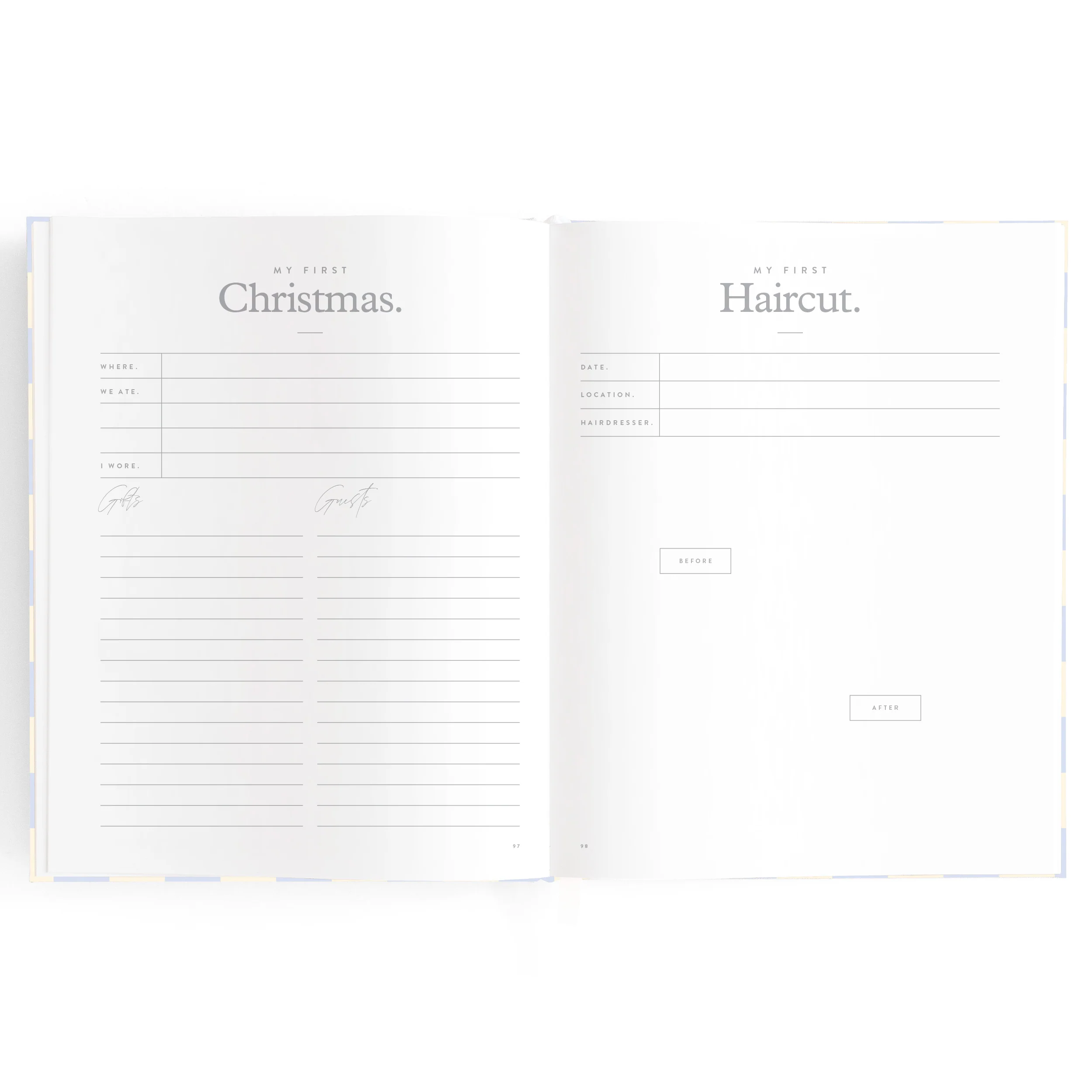 Baby Book - Blue Check (Boxed) - Image 23