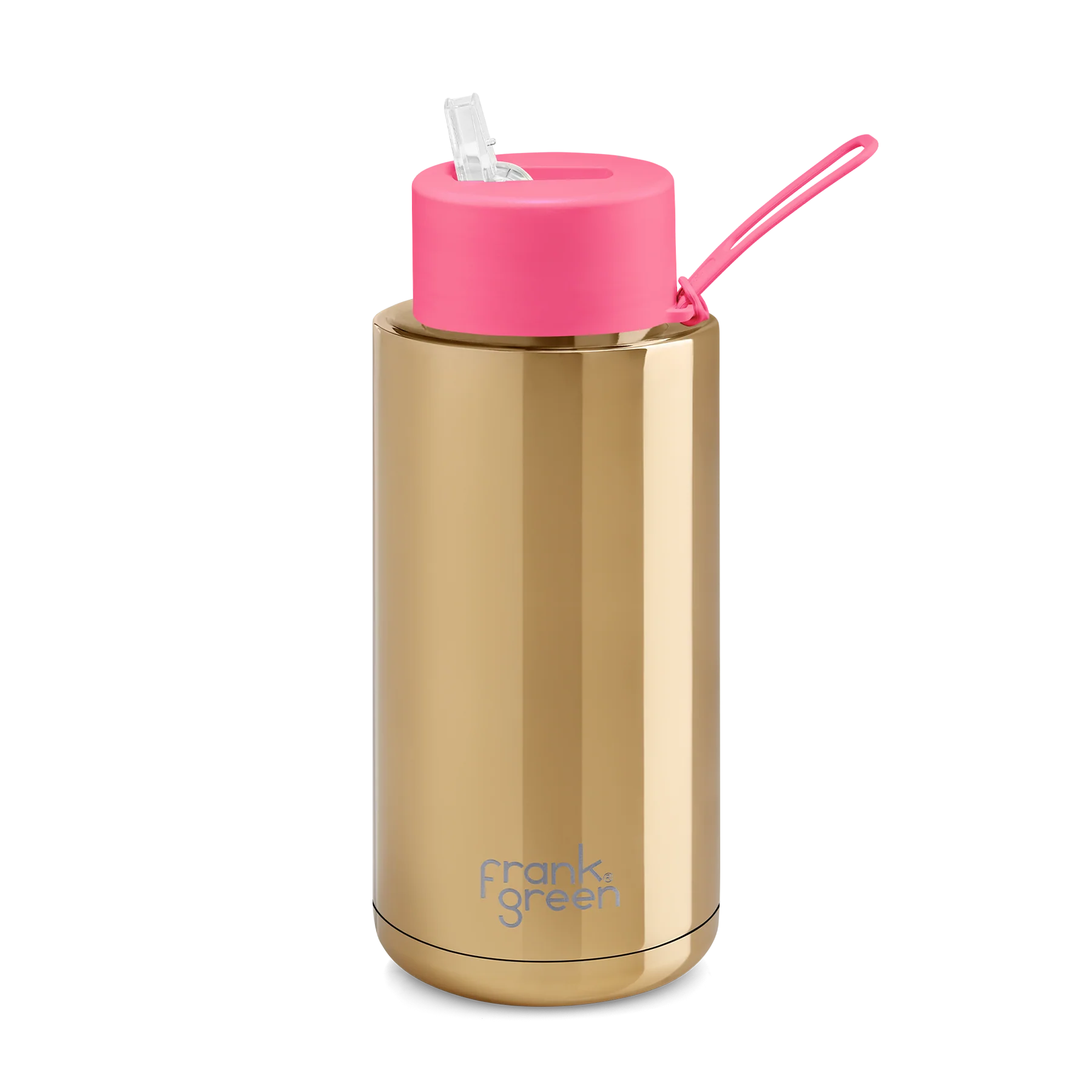 Drink Bottle 1L - Gold/Neon Pink