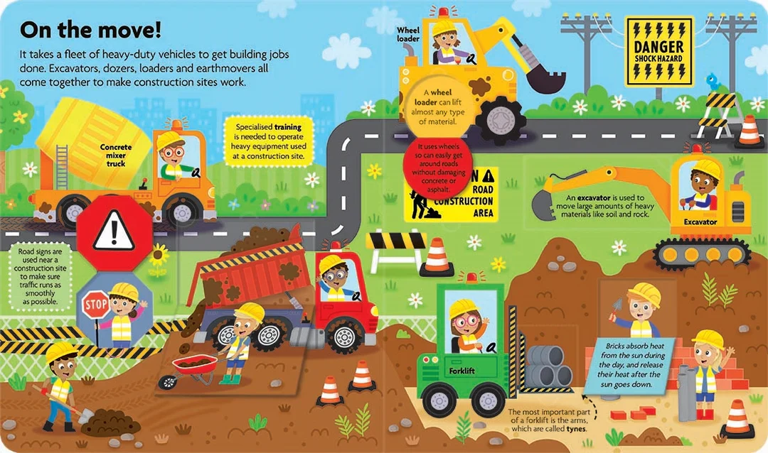 FunFacts - Lift the Flap Board Book - Explore Construction - Image 2