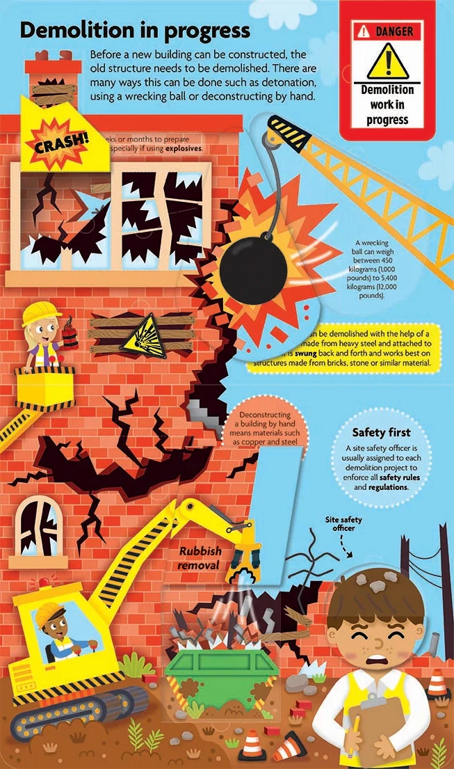 FunFacts - Lift the Flap Board Book - Explore Construction - Image 3
