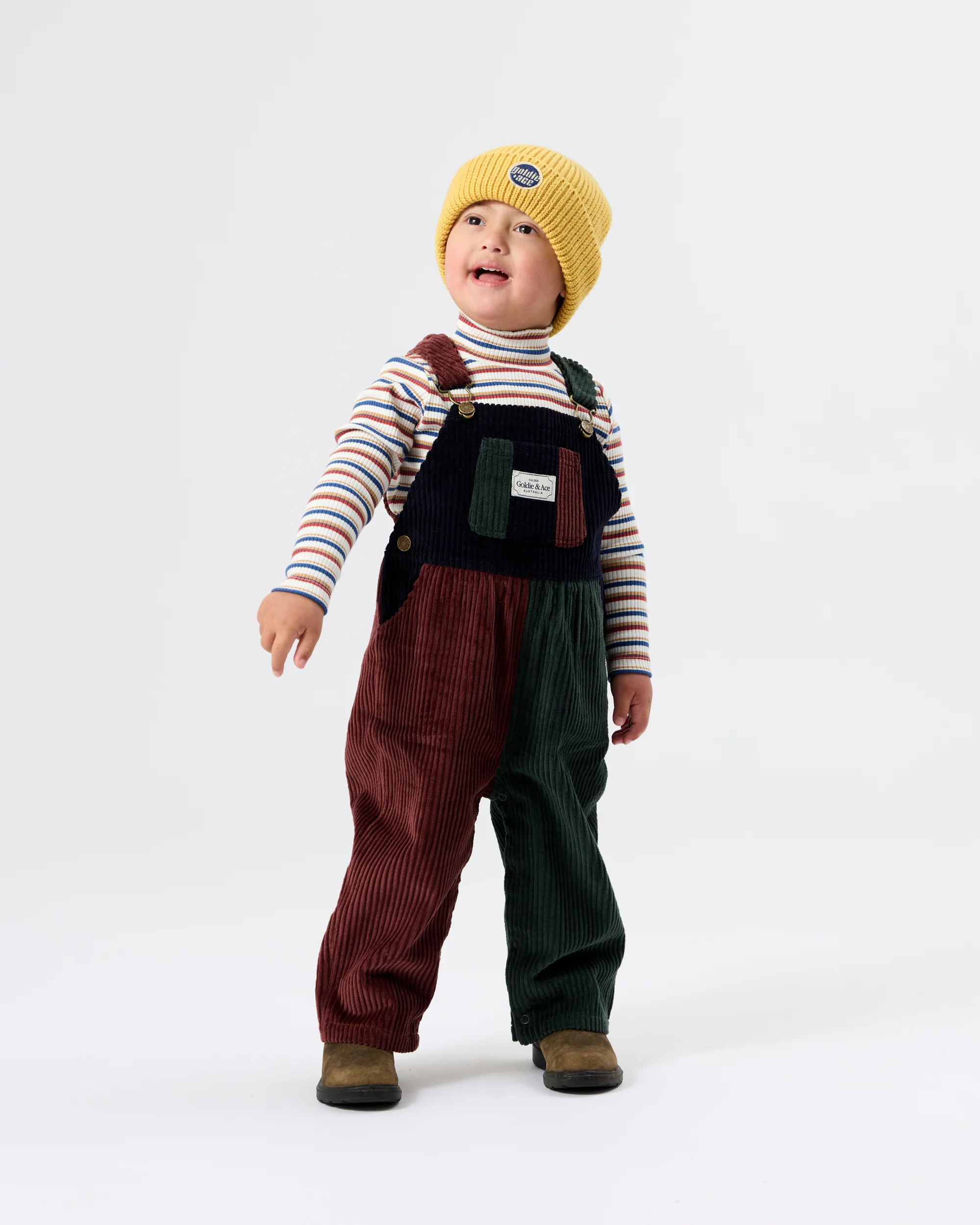 Austin Corduroy Colour Block Overalls - Image 2