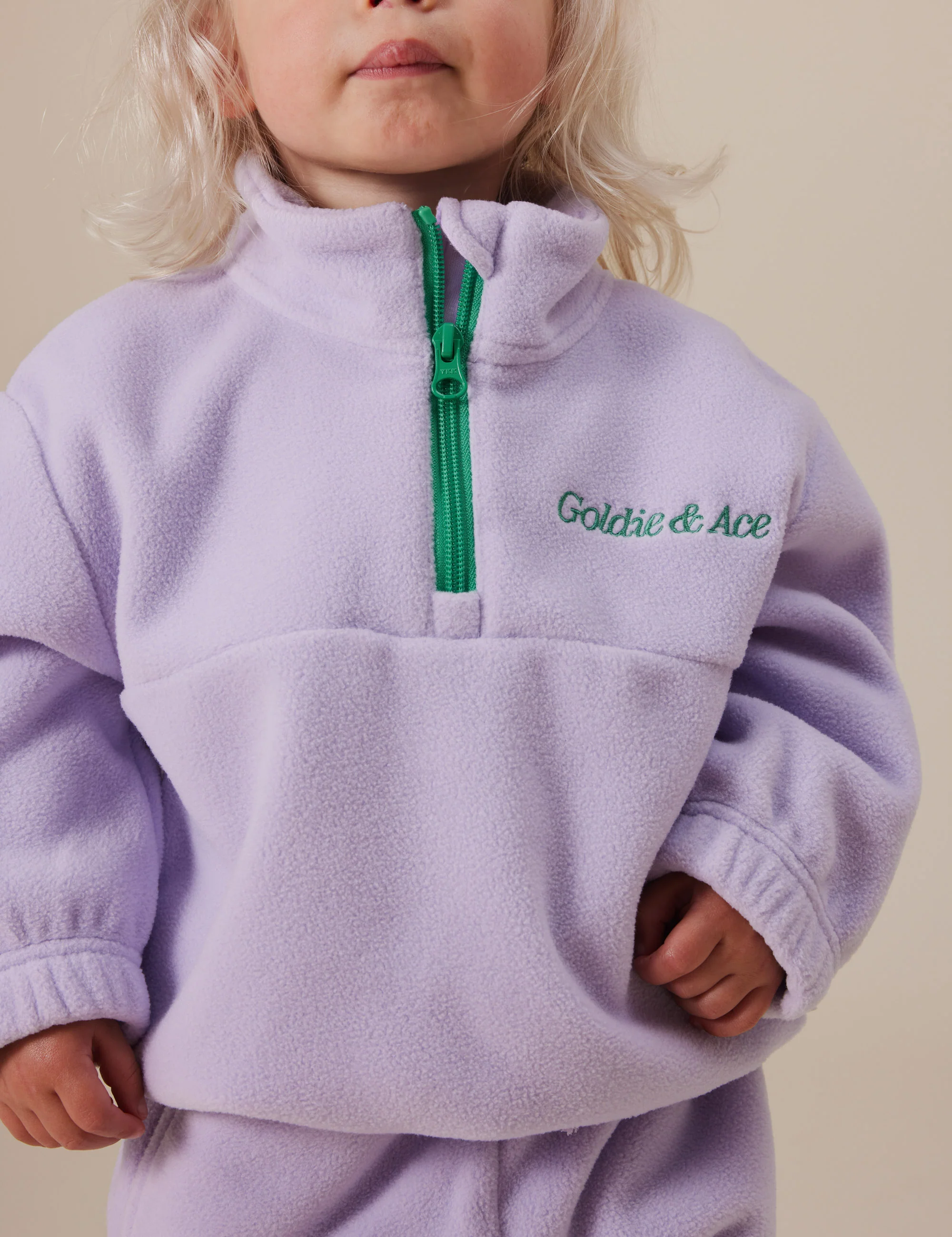 Goldie + Ace Bobbi Polar Fleece Sweater Lilac - Image 9