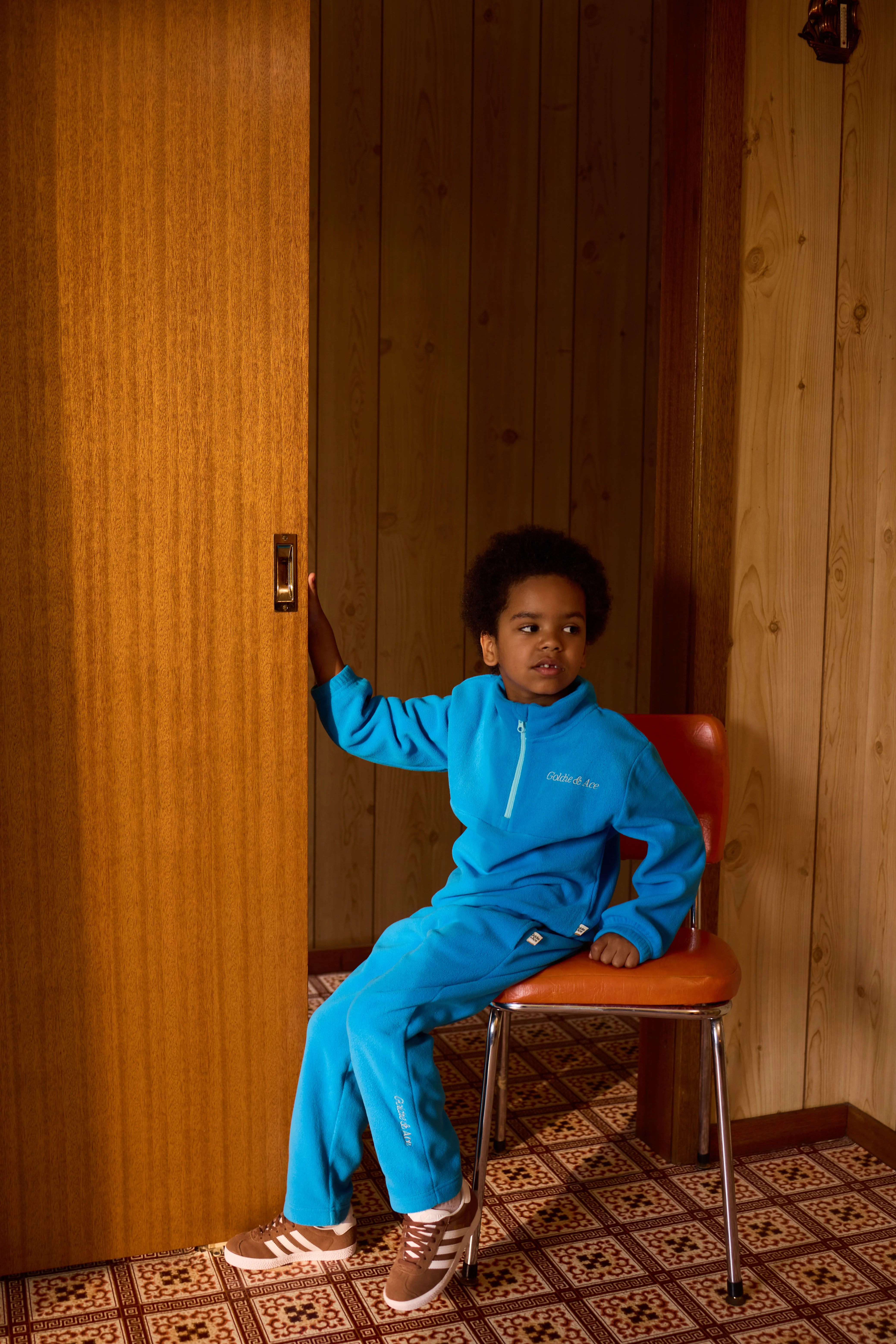 Goldie + Ace Bobbi Polar Fleece Sweatpants Lake - Image 2