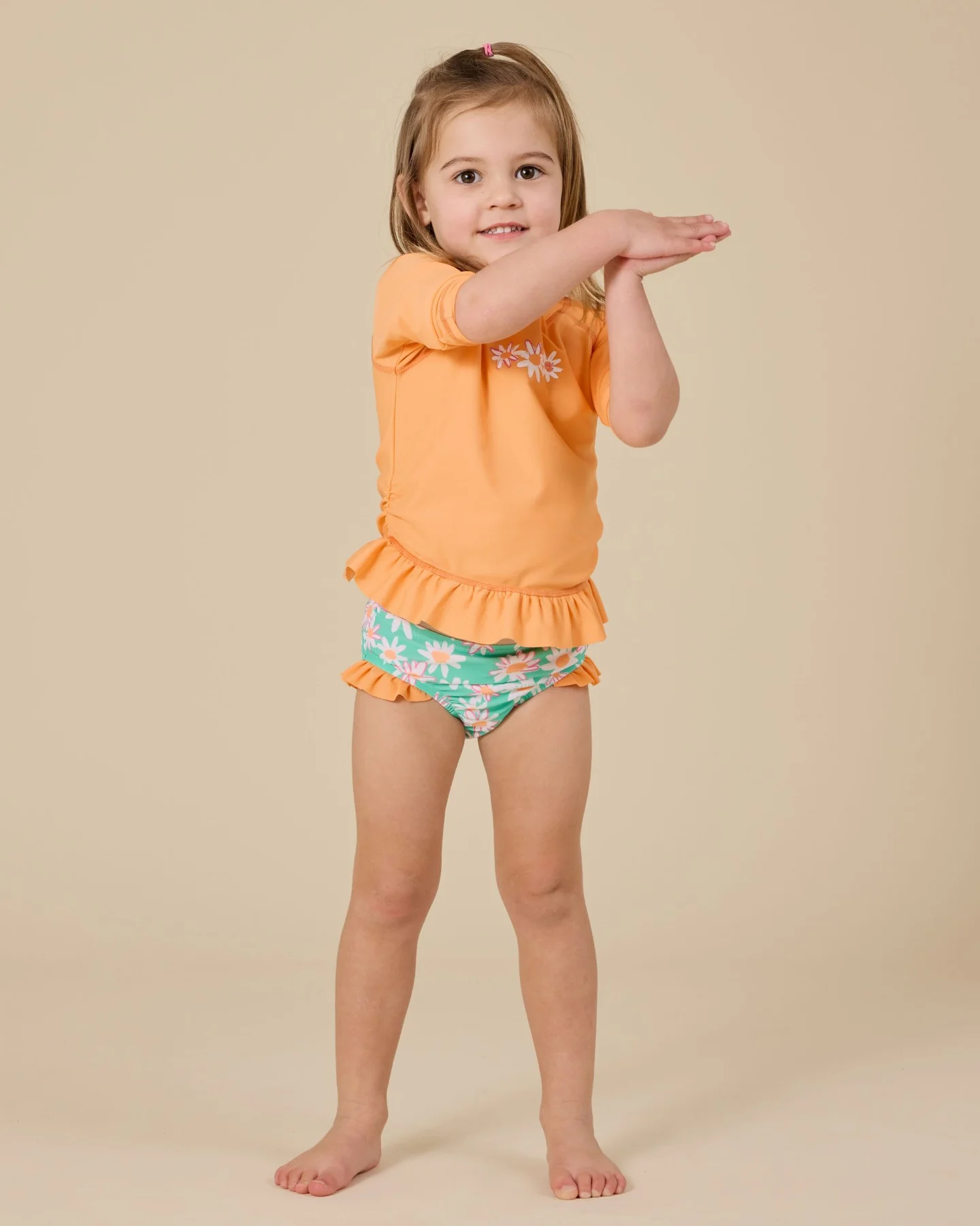 Goldie + Ace Daisy Patch Frill Waist Bikini Bottom - Image 2