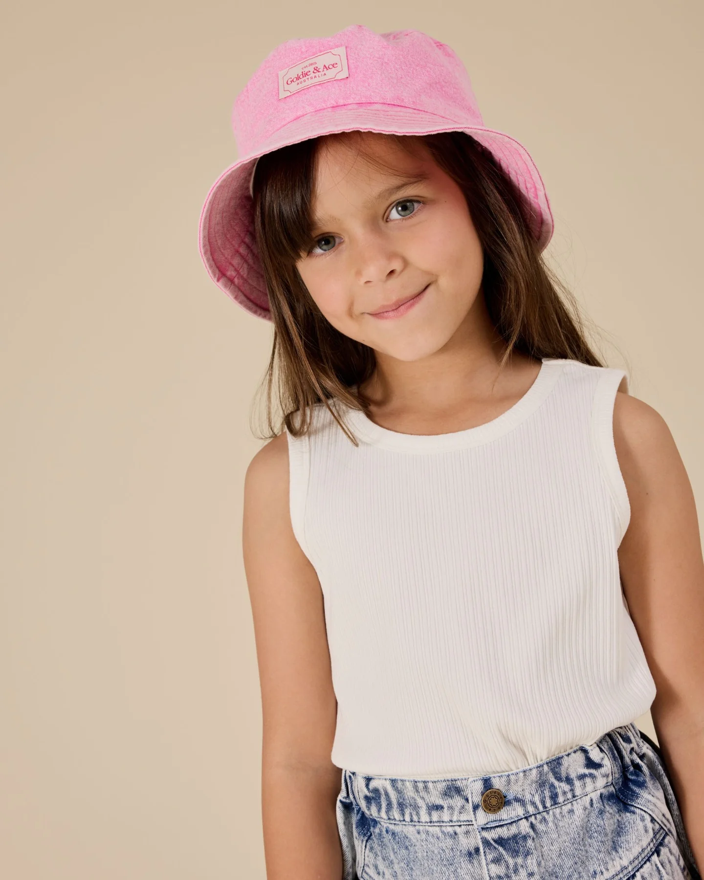 Denim Bucket Hat - Pink Lemonade - Image 2