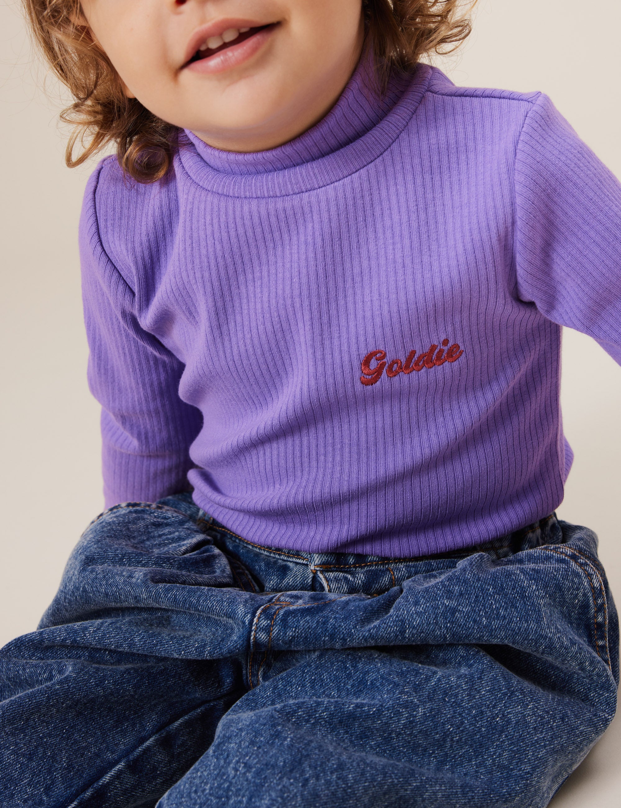 Embroidered Rib Skivvy Grape - Image 5