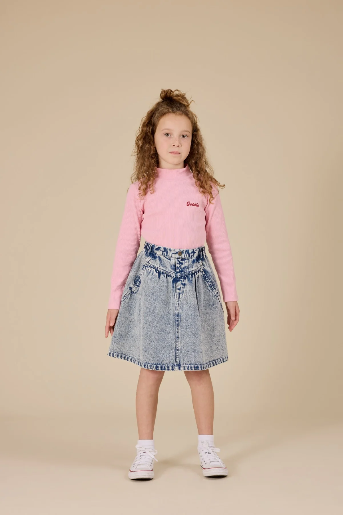 Esta A-Line Denim Skirt - Light Denim - Image 5