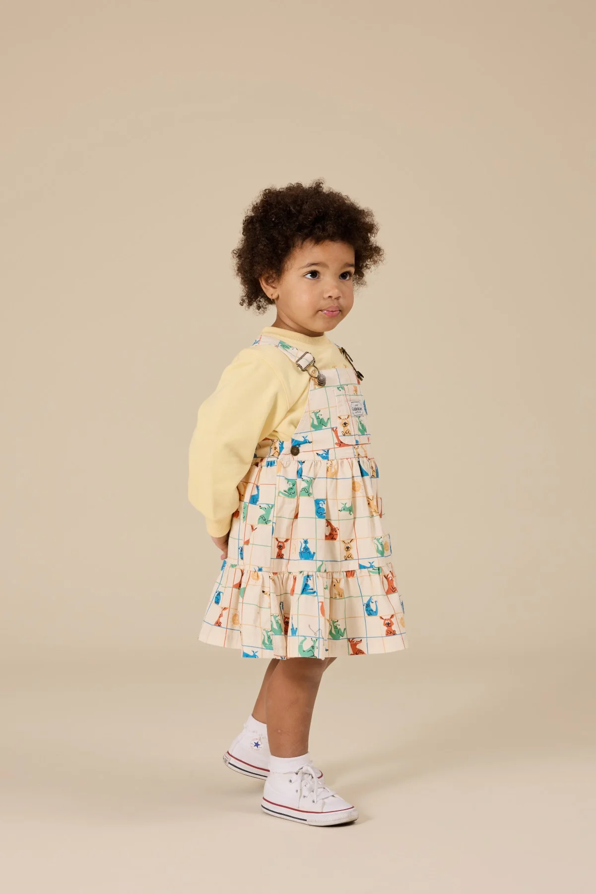 Goldie + Ace Goldie Crew Embroidered Sweater - Lemon - Image 5