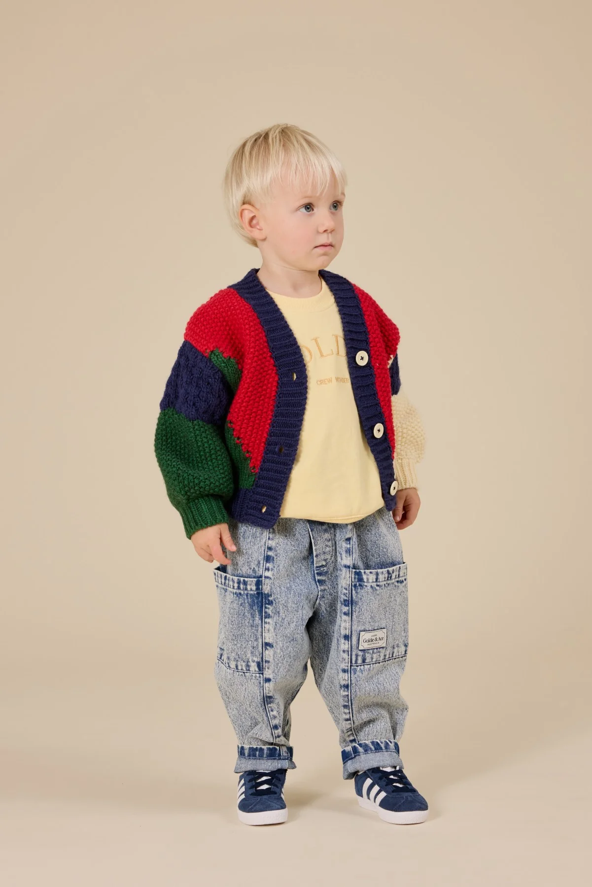 Goldie + Ace Goldie Crew Embroidered Sweater - Lemon - Image 6
