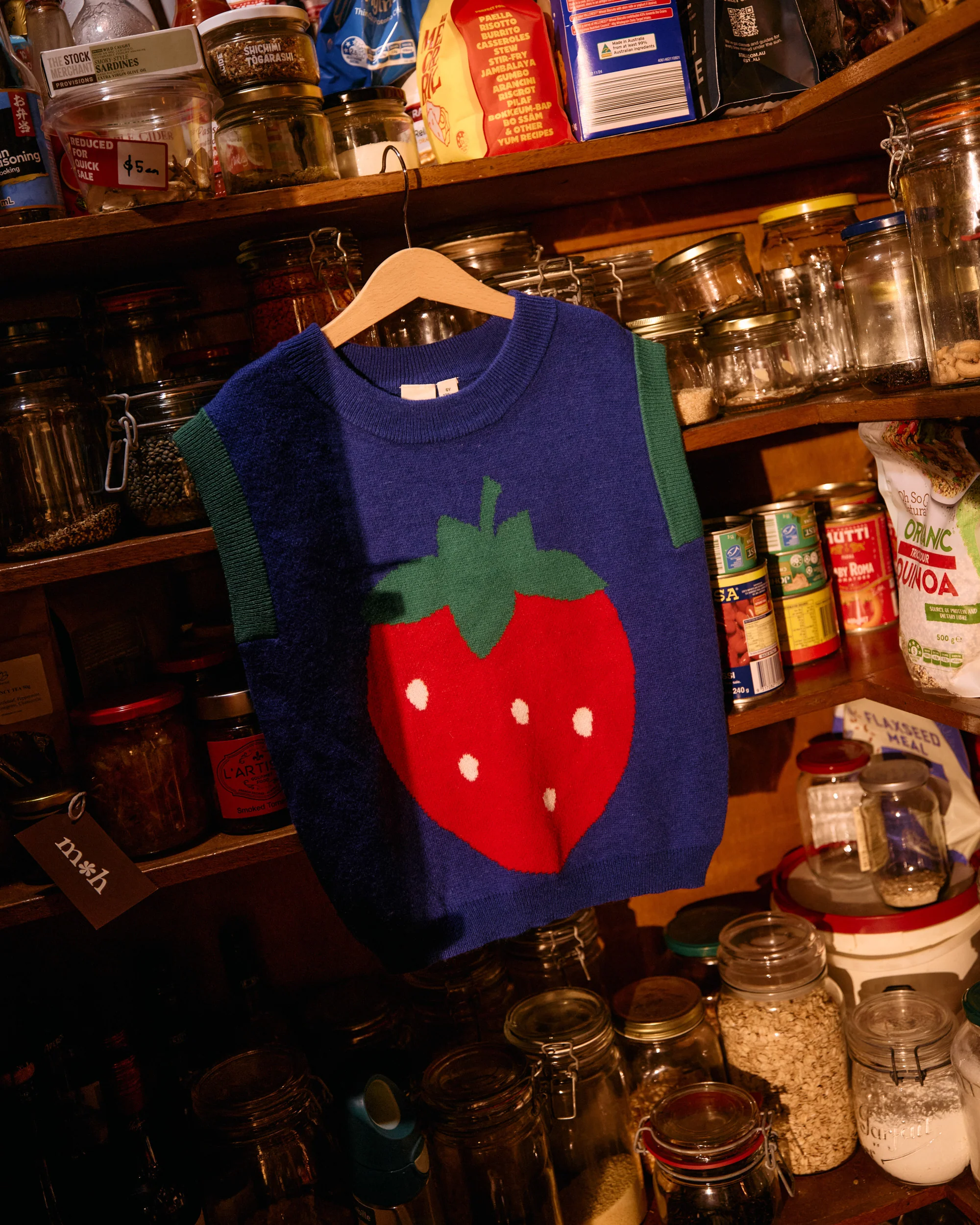 Jumbo Strawberry Knit Vest - Image 2