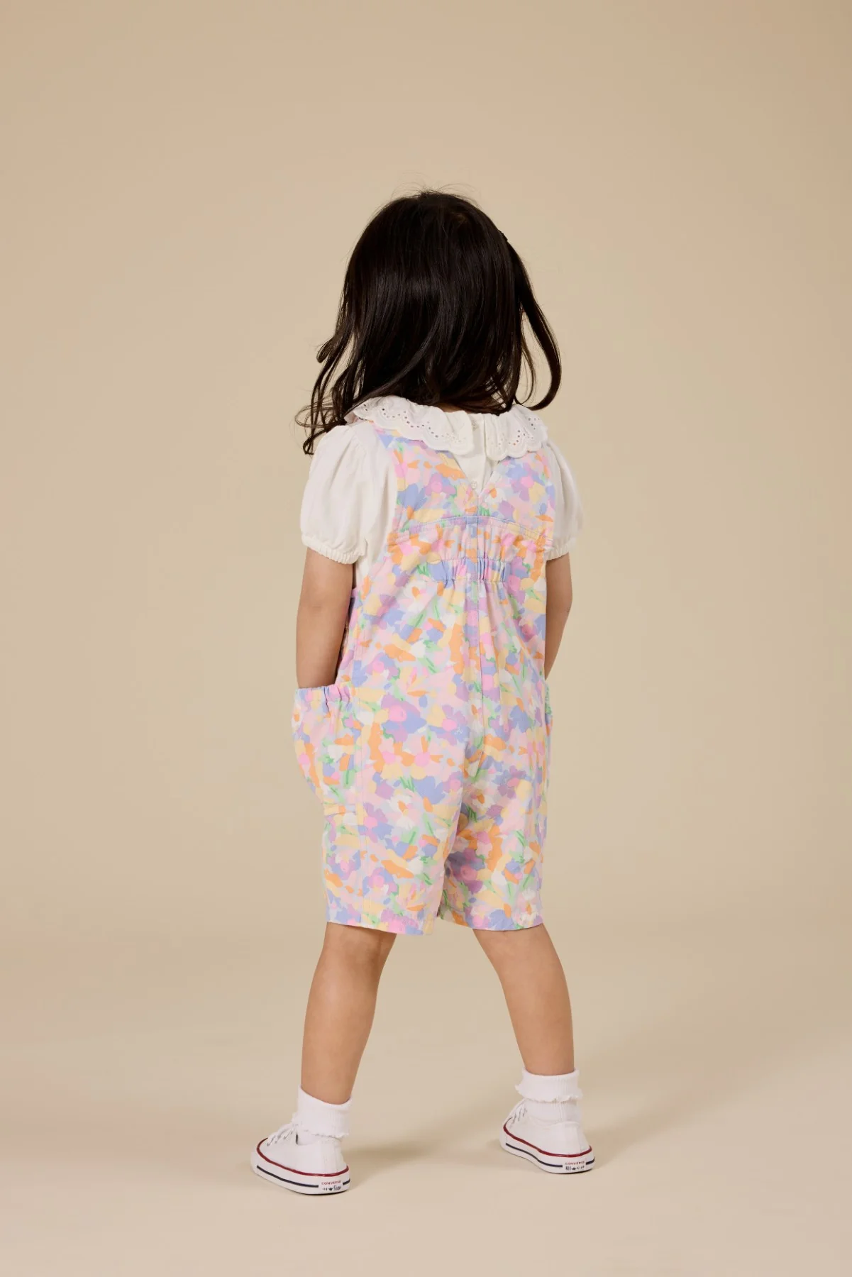 Laura Puff Sleeve Collar Top - White - Image 3