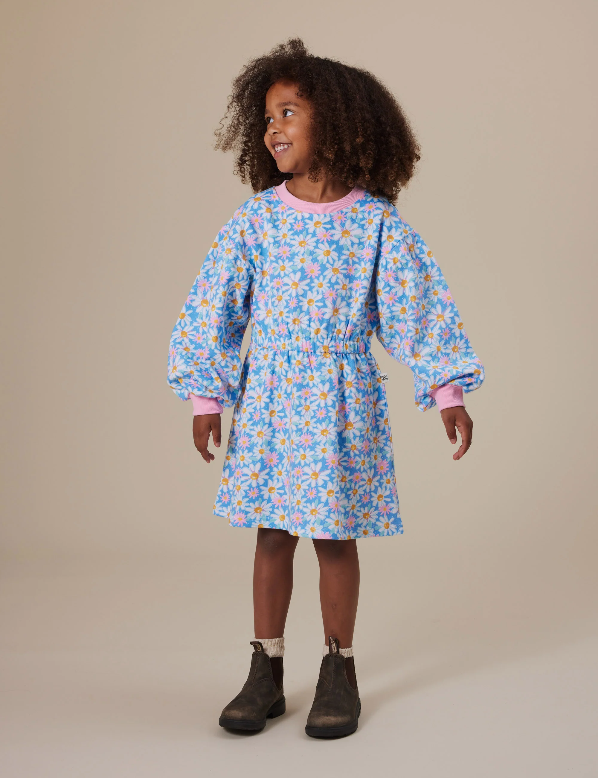 Goldie + Ace Leah Long Sleeve Dress Seaside Daisy - Image 2