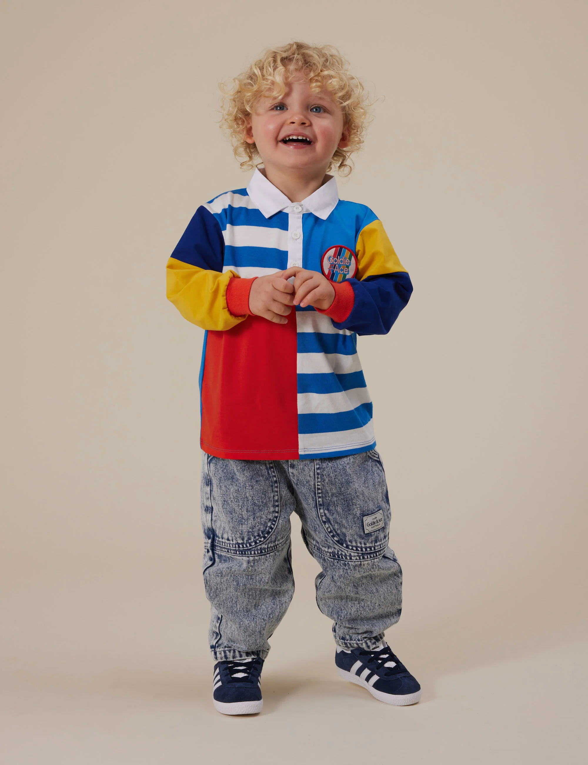 Goldie + Ace Myles Colour Block Rugby Polo - Image 3