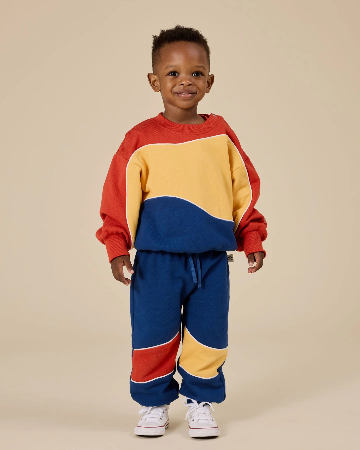 Goldie + Ace Nash Piped Panel Sweatshirt - Outback - Image 3