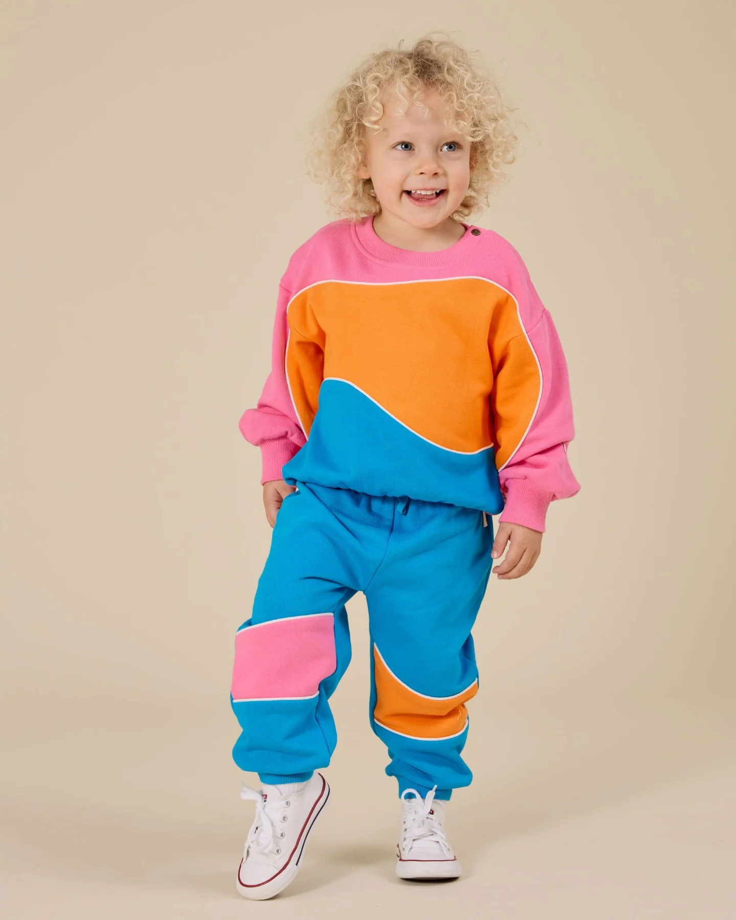 Goldie + Ace Nash Piped Panel Sweatshirt - Sunrise - Image 2
