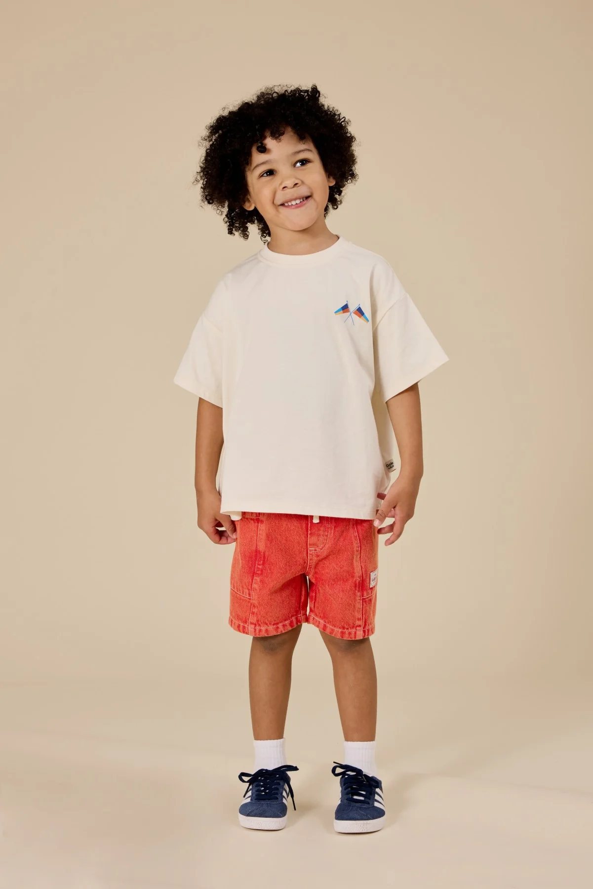 Noah Denim Pocket Shorts - Apple Red - Image 2