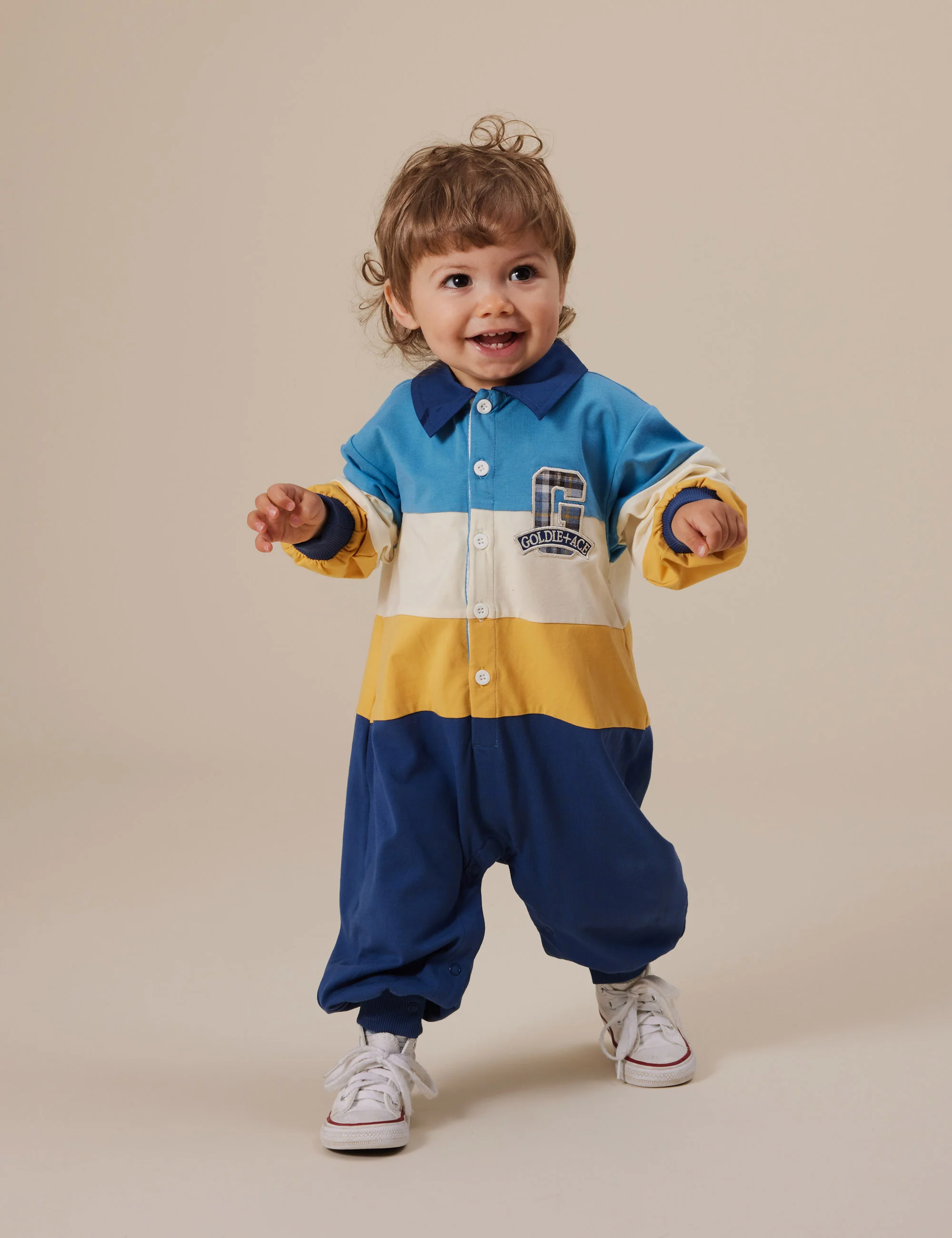 Goldie + Ace Panelled Rugby Romper - Image 2