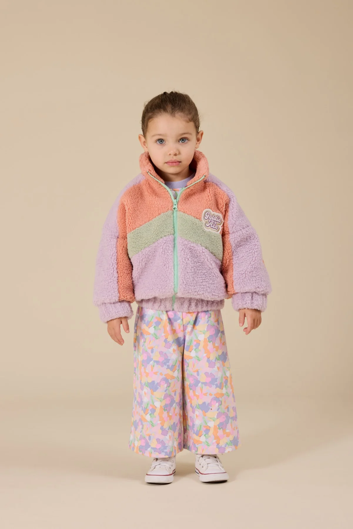 Goldie + Ace Pastel Bouquet Arlo Wide Leg Pant - Lilac Multi - Image 4