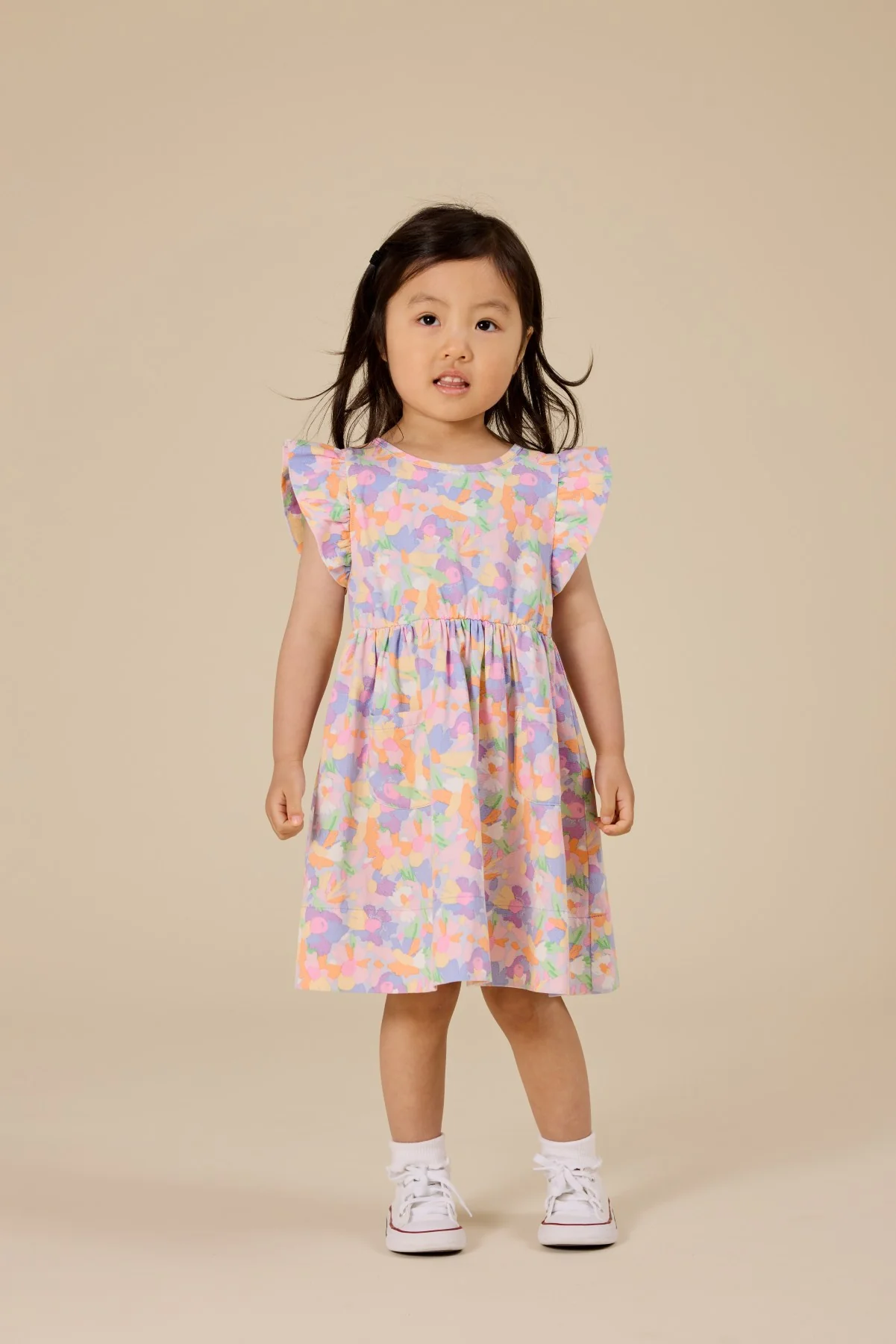Goldie + Ace Pastel Bouquet Lyla Dress - Lilac Multi - Image 2