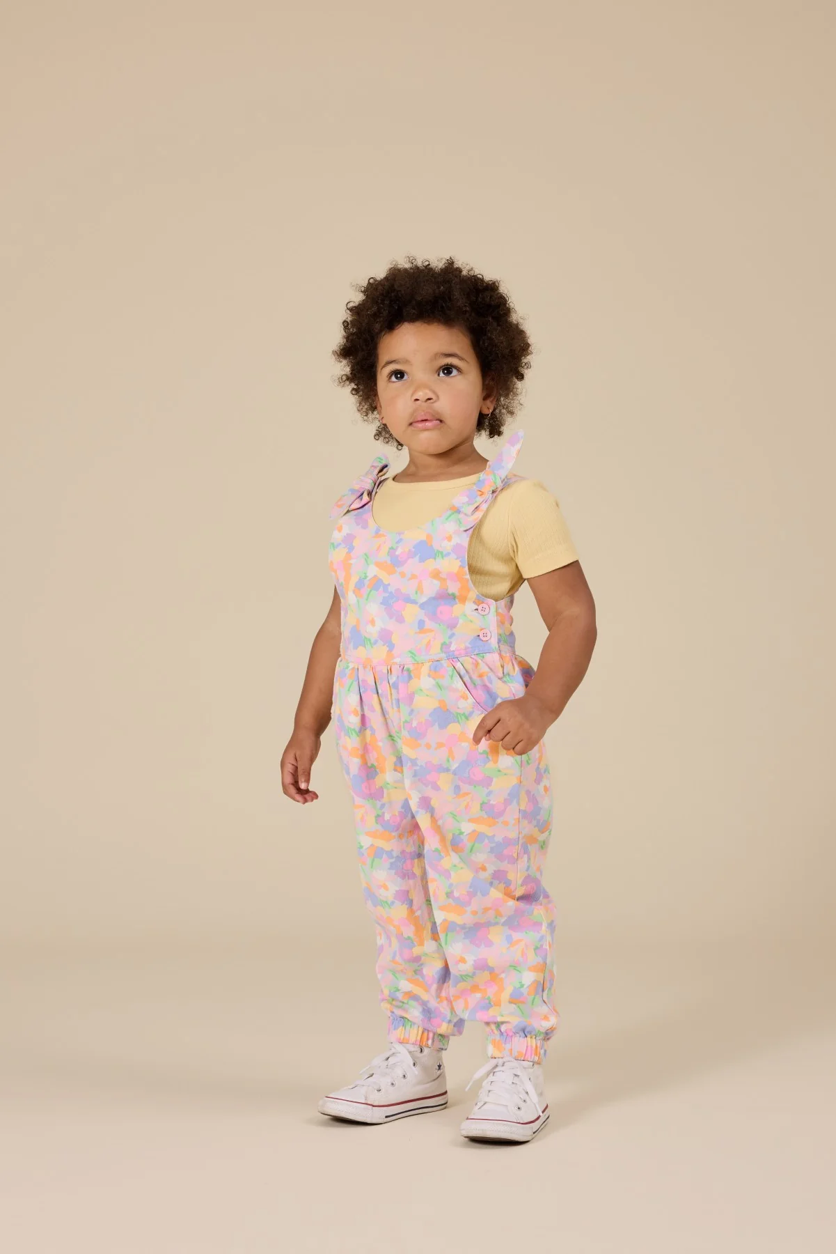 Pastel Bouquet Tiffany Tie Overalls - Lilac Multi - Image 3
