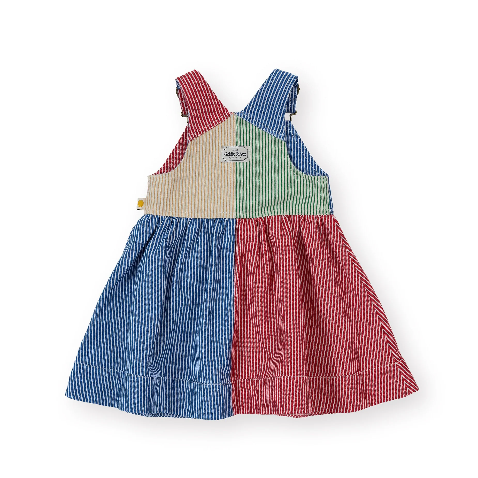 Patchwork Stripe Heidi Pinafore Dress - Image 8
