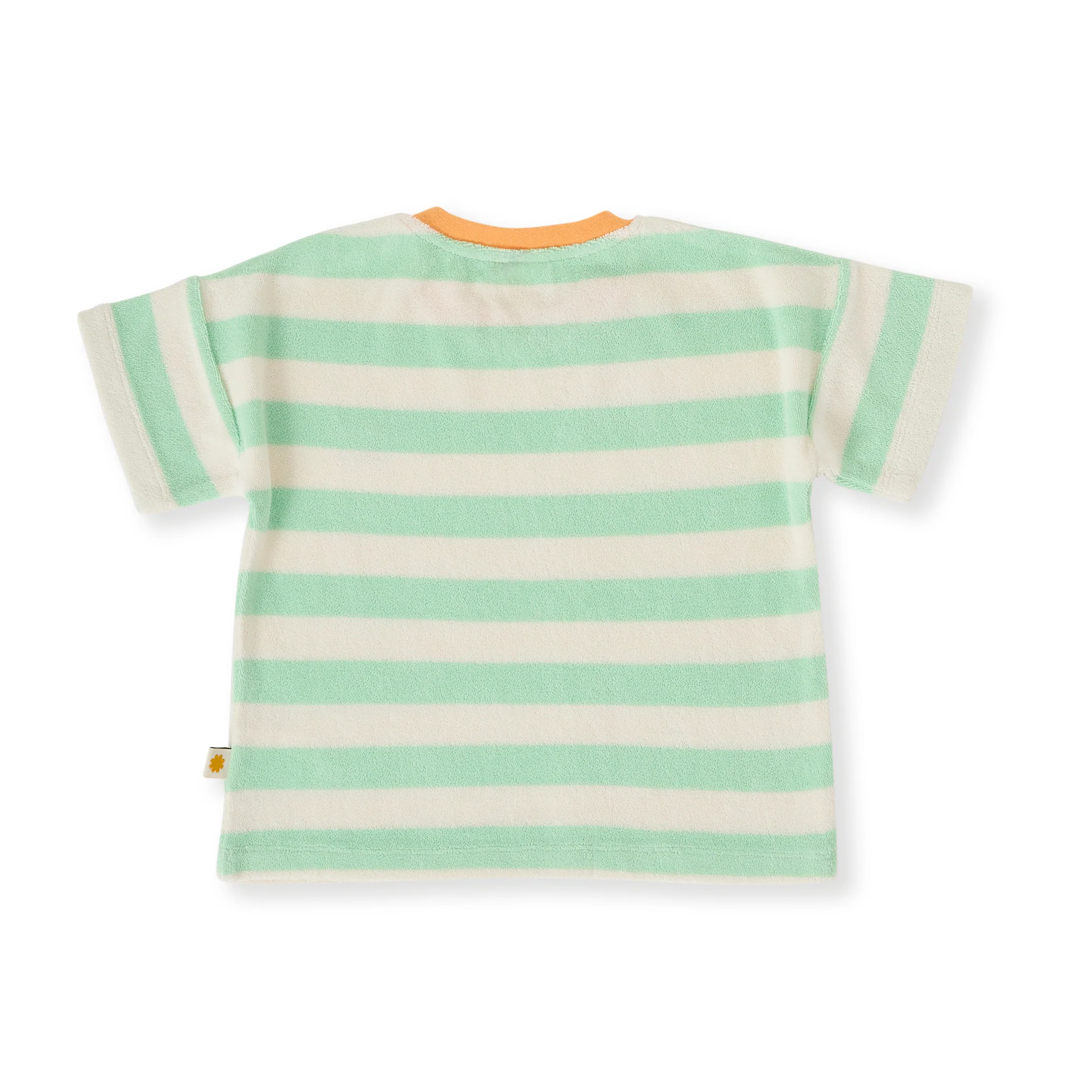 Goldie + Ace Peas In A Pod Stripe T-Shirt - Peapod/Cloud - Image 5