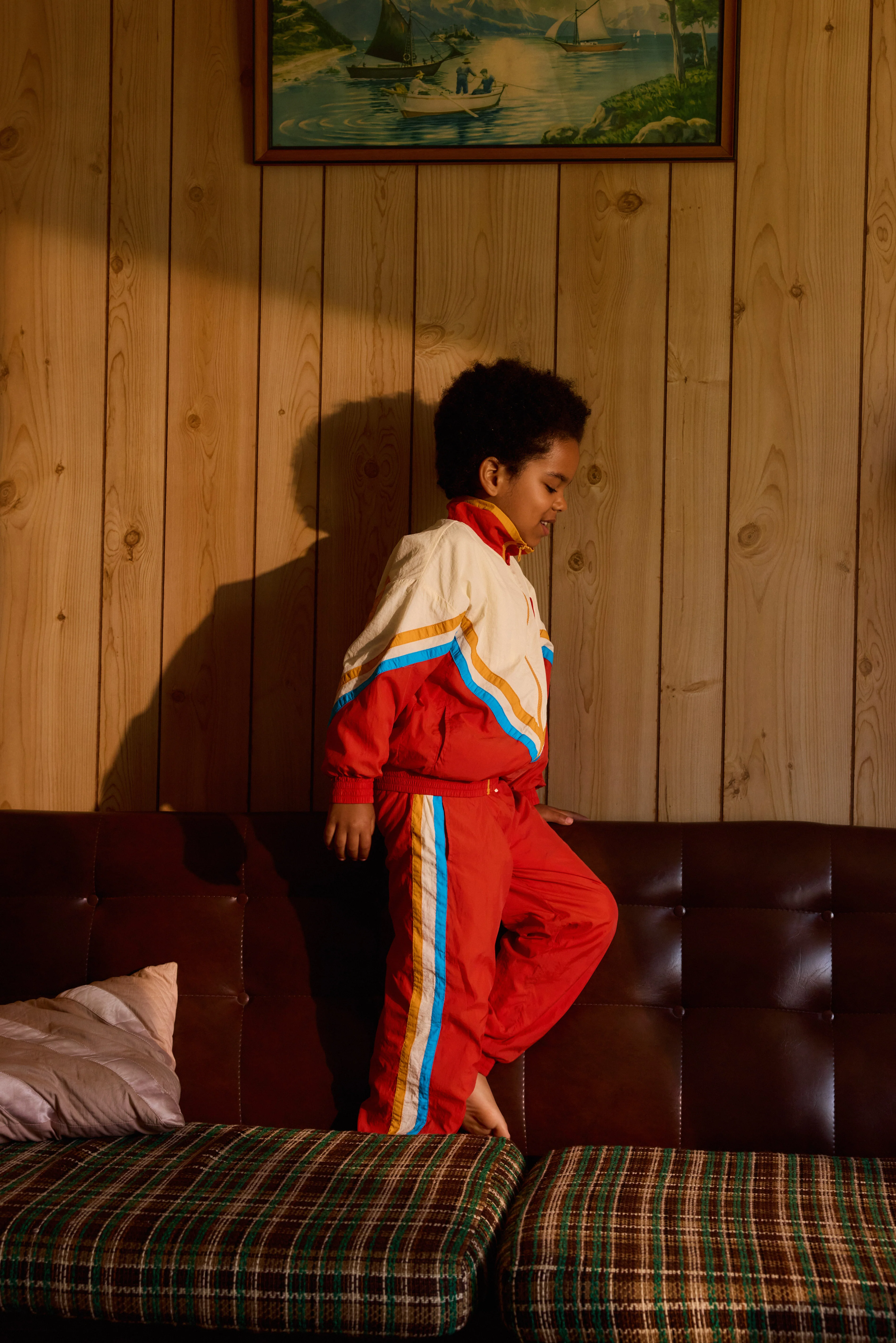 Goldie + Ace Retro Lightweight Sporty Pants Red - Image 3