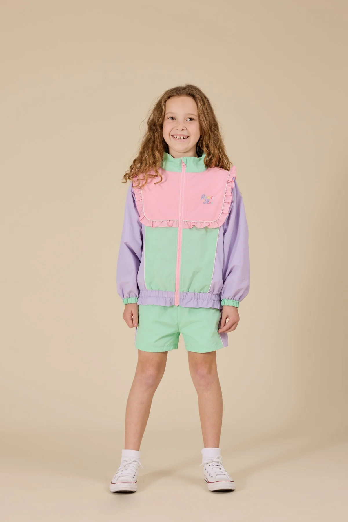 Goldie + Ace Retro Sporty Shorts - Peapod/ - Lilac - Image 3