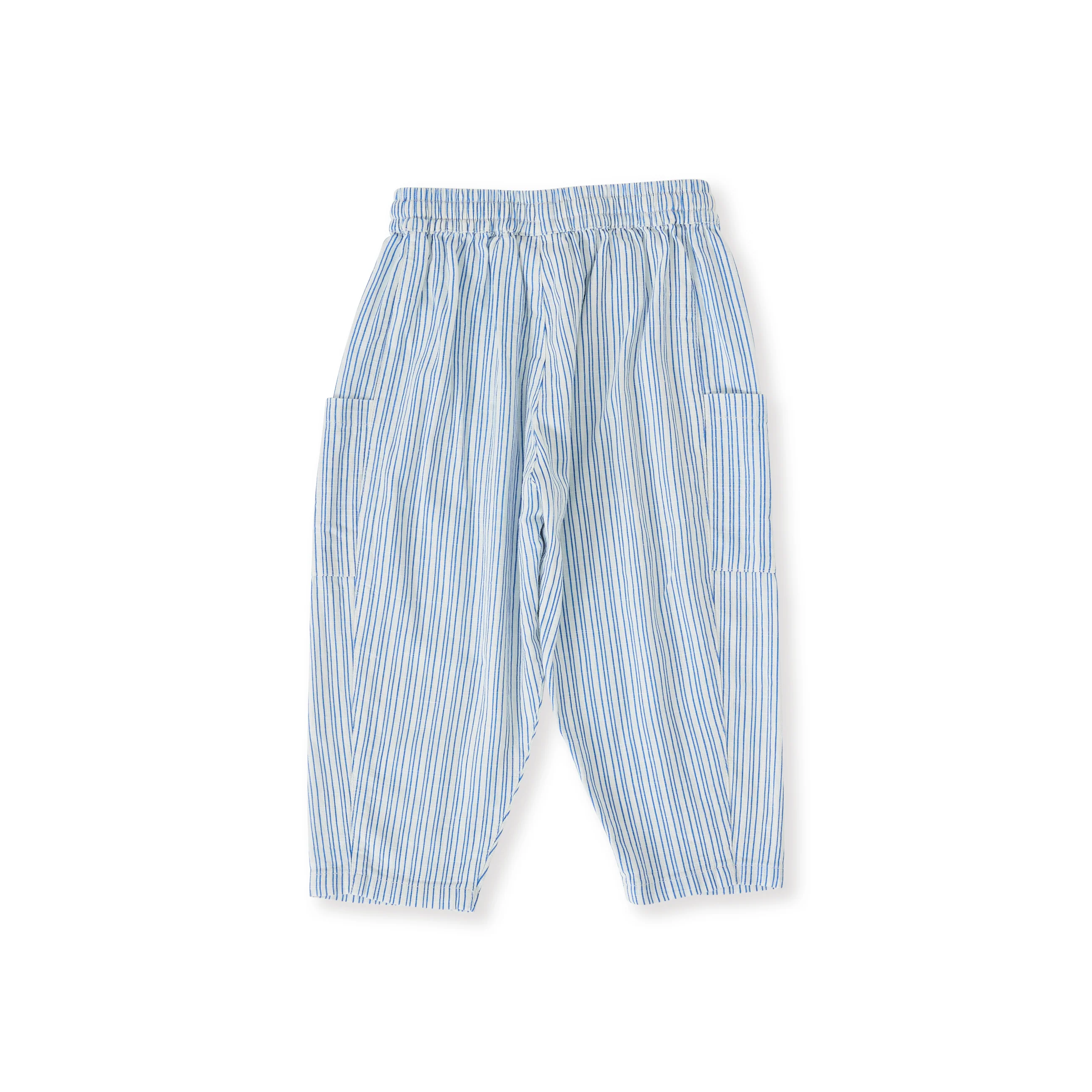 Sailor Stripe Kit Linen Pants - Ocean/Ivory - Image 4