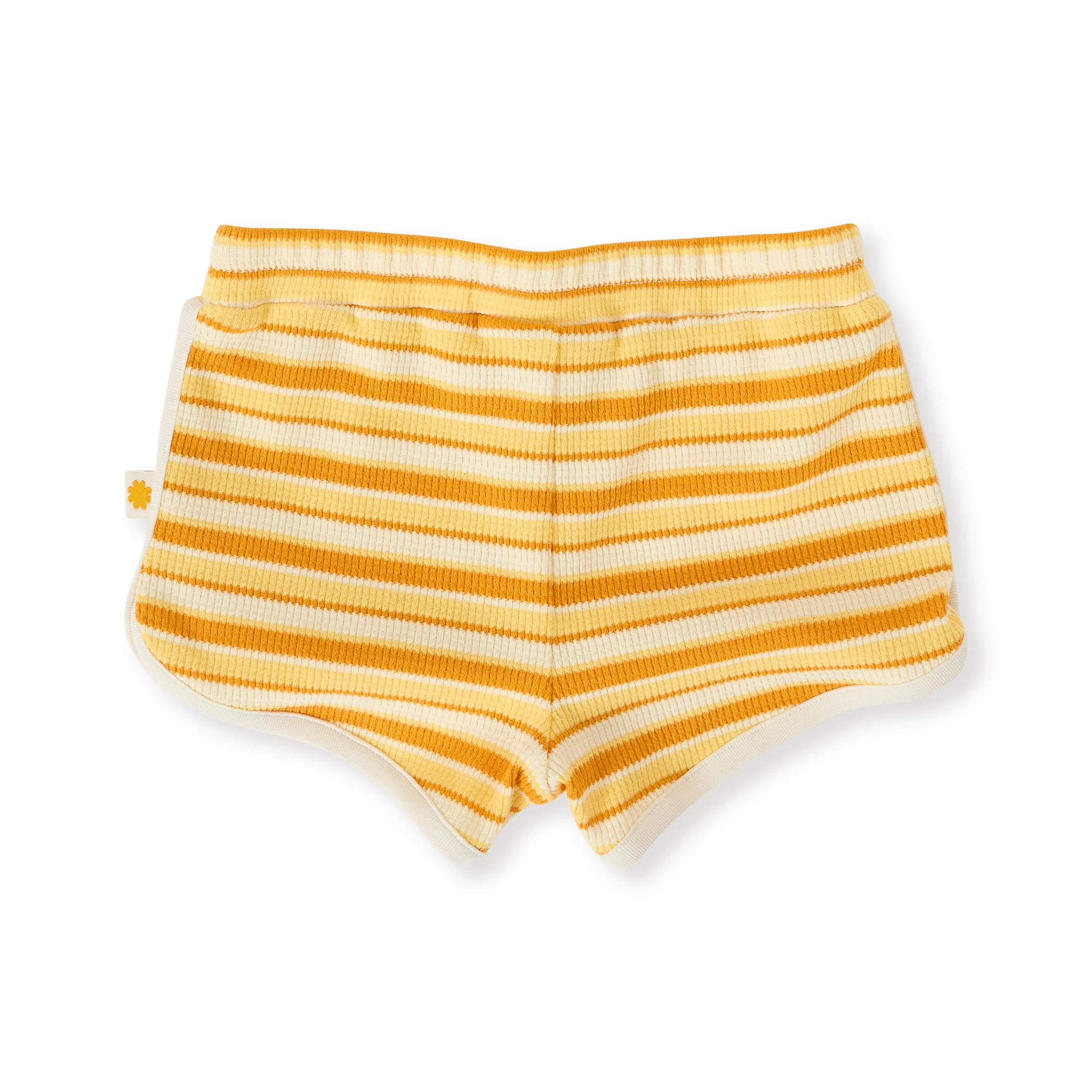 Goldie + Ace Sunshine Stripe Shorts - Lemon/Golden - Image 3