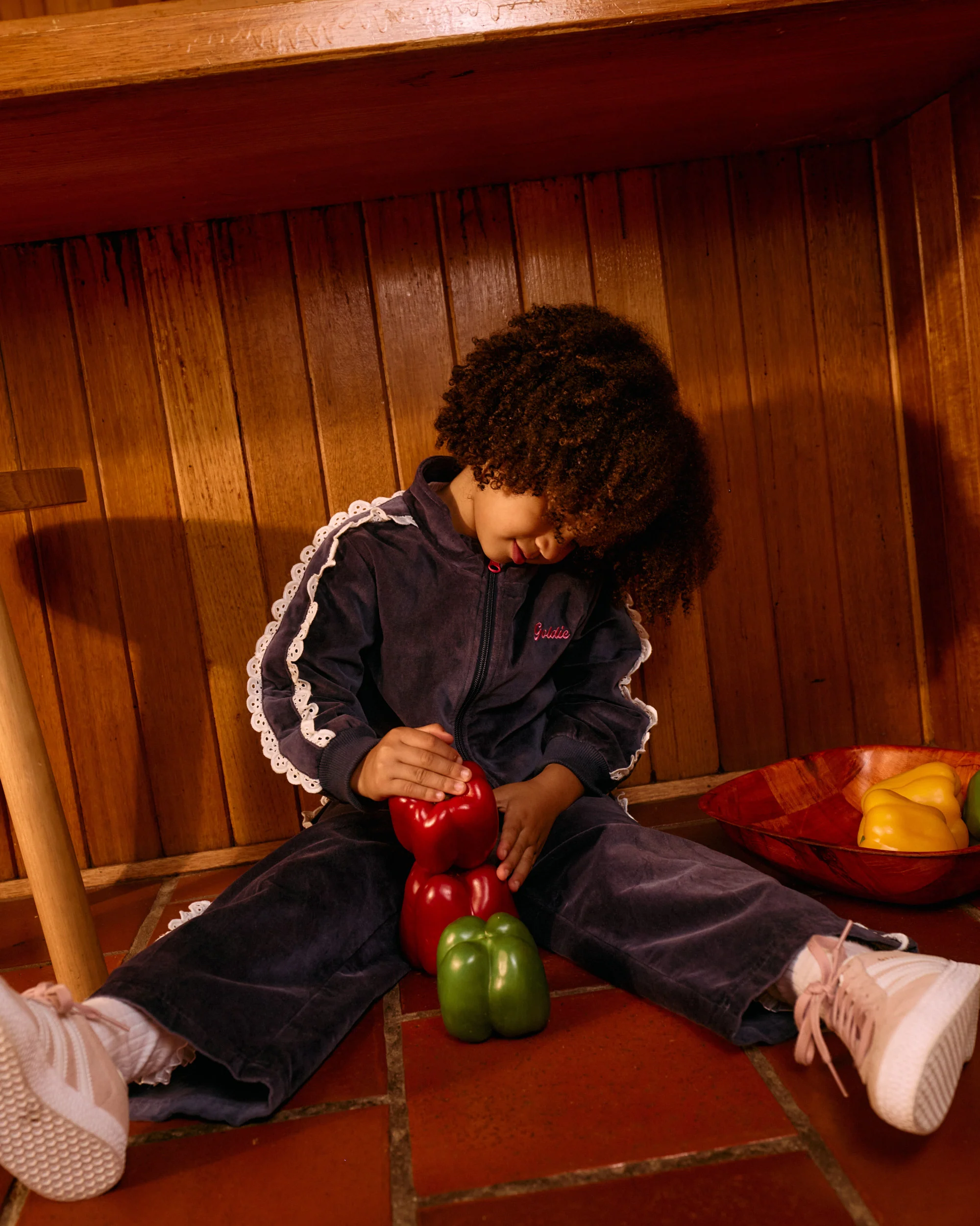 Velour Broderie Sweat Jacket - Image 5